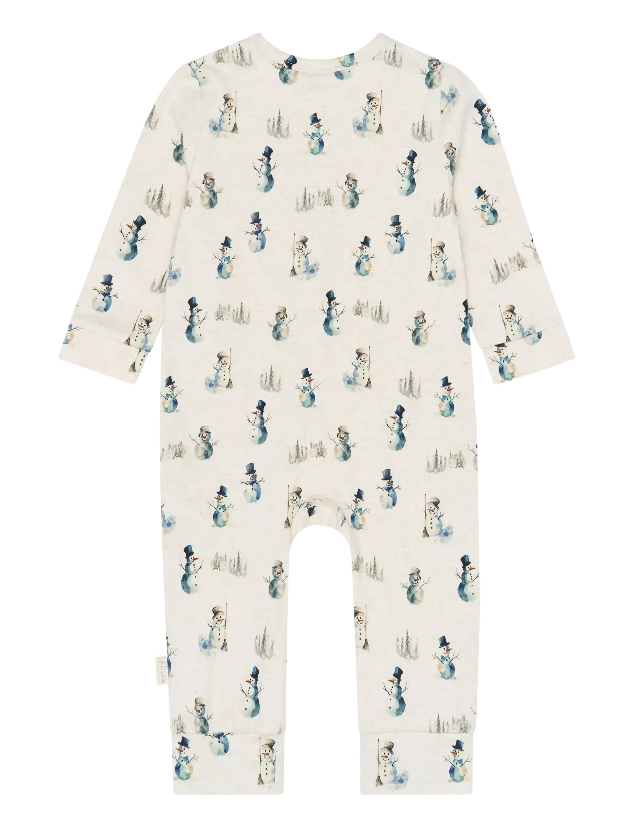 Petit Piao - PPBlizz L_S Jumpsuit - jumpsuits - eggnog melange snowman aop - 1