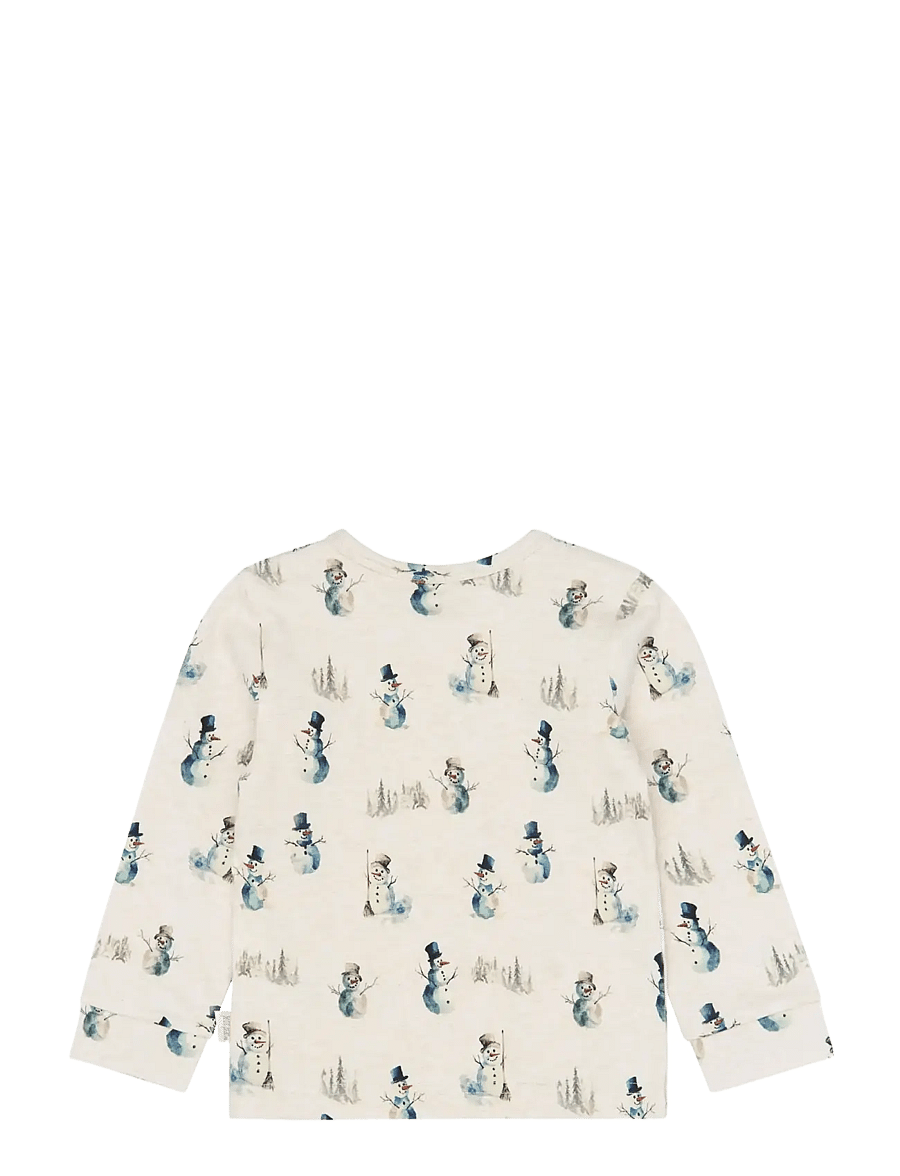 Petit Piao - PPBlizz Night Set - pyjama-sets - eggnog melange snowman aop - 3