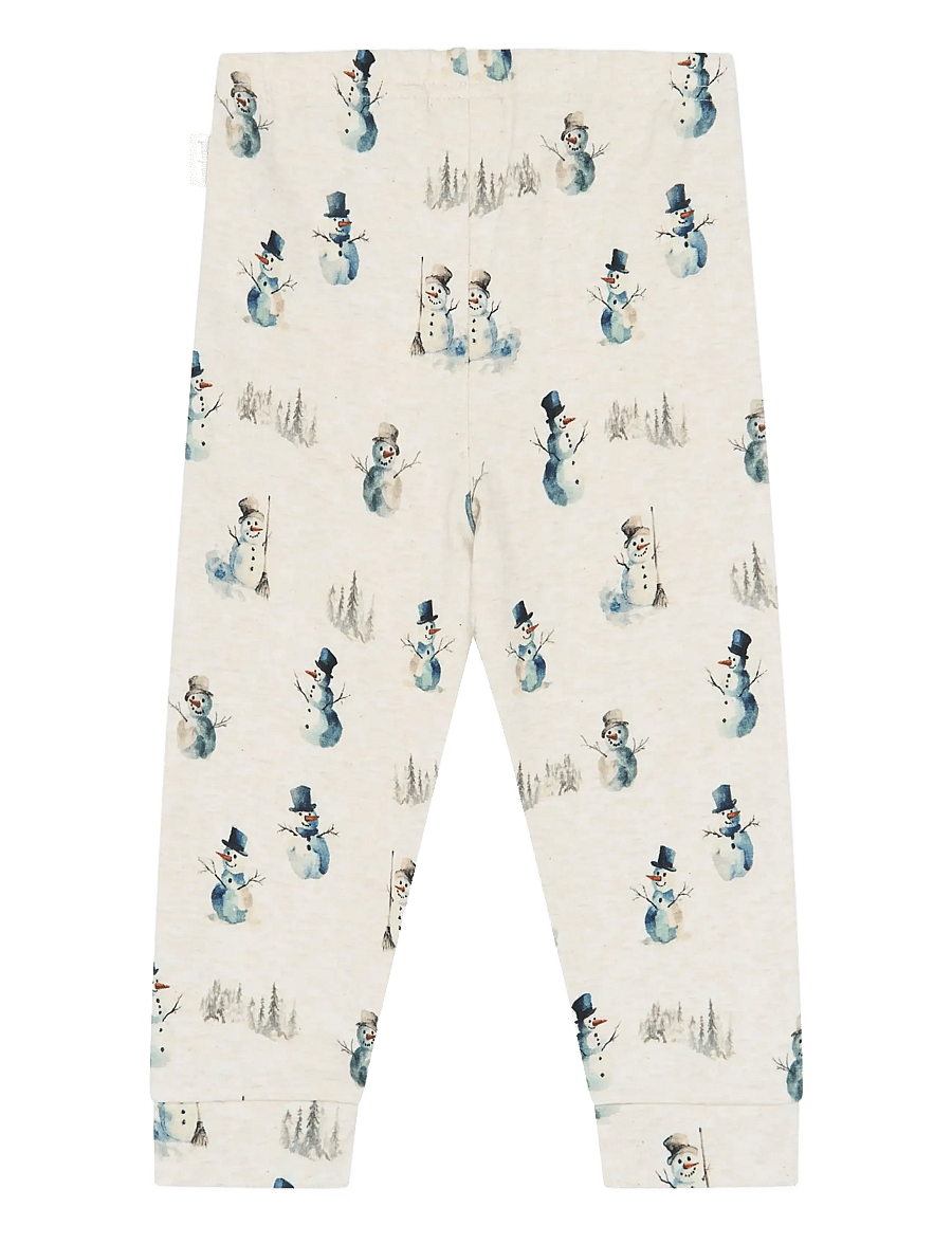 Petit Piao - PPBlizz Night Set - pyjama-sets - eggnog melange snowman aop - 4