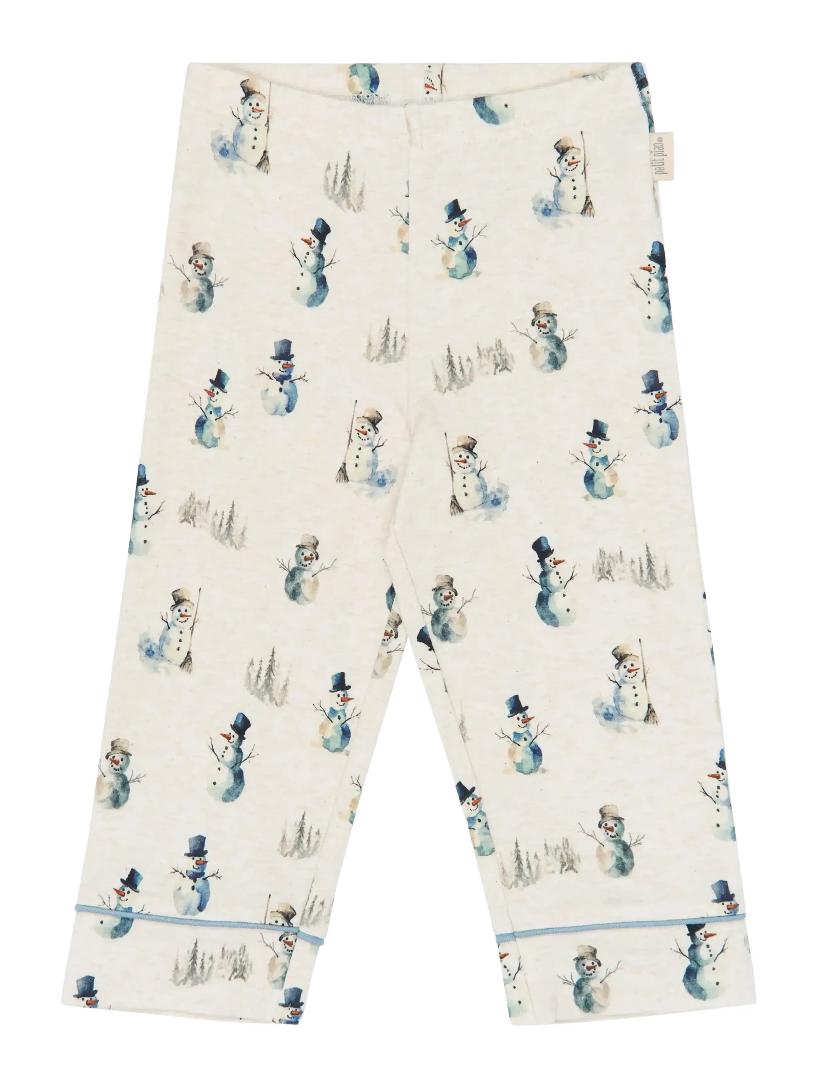 Petit Piao - PPBlizz Boys Pyjamas Set - pyjama-sets - eggnog melange snowman aop - 2
