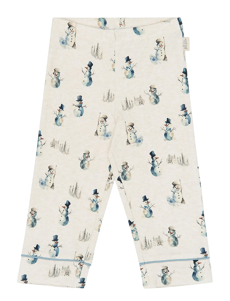 Petit Piao - PPBlizz Boys Pyjamas Set - pyjama-sets - eggnog melange snowman aop - 2