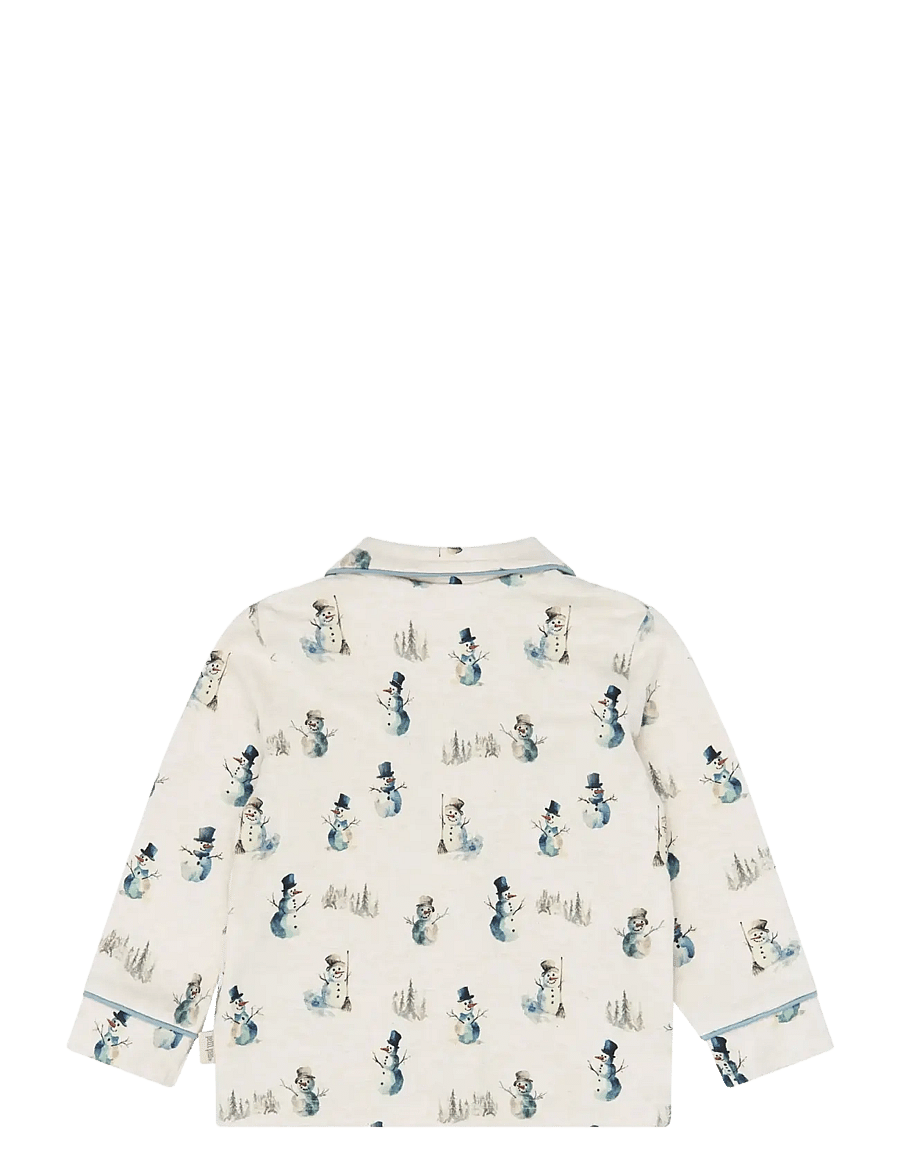 Petit Piao - PPBlizz Boys Pyjamas Set - pyjama-sets - eggnog melange snowman aop - 3