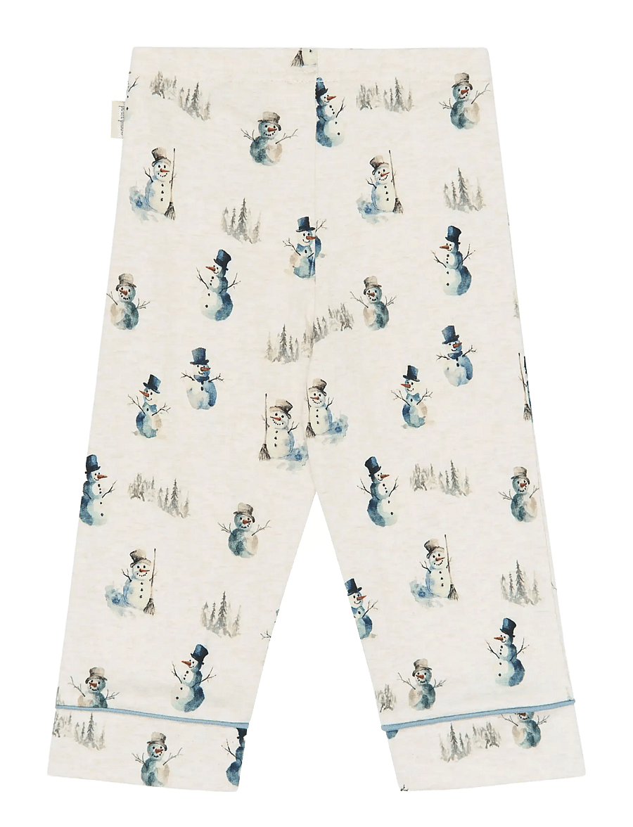 Petit Piao - PPBlizz Boys Pyjamas Set - pyjama-sets - eggnog melange snowman aop - 4