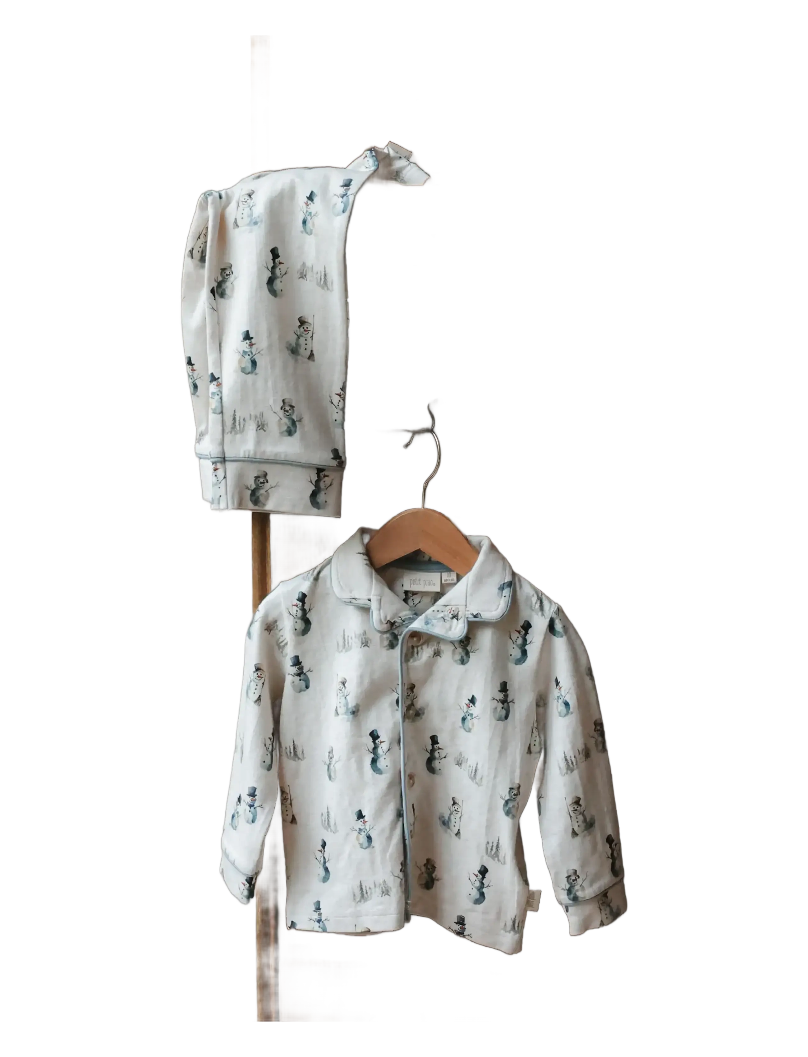 Petit Piao - PPBlizz Boys Pyjamas Set - pyjama-sets - eggnog melange snowman aop - 5