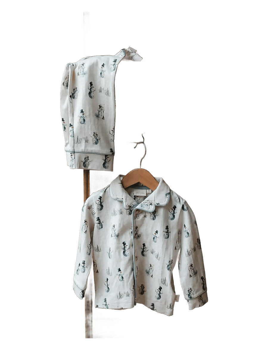 Petit Piao - PPBlizz Boys Pyjamas Set - pyjama-sets - eggnog melange snowman aop - 5