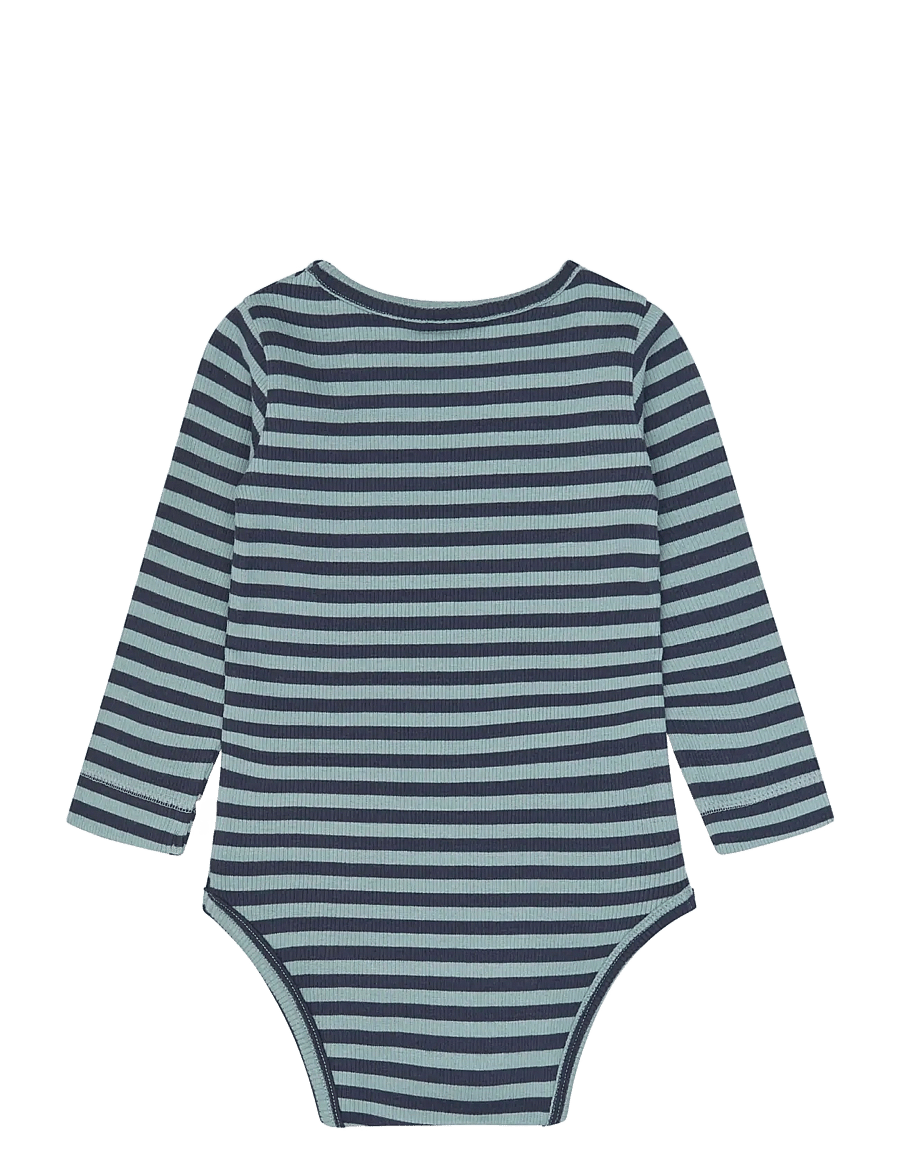 Petit Piao - PPAir L_S Body - långärmade bodies - lead striped - 1