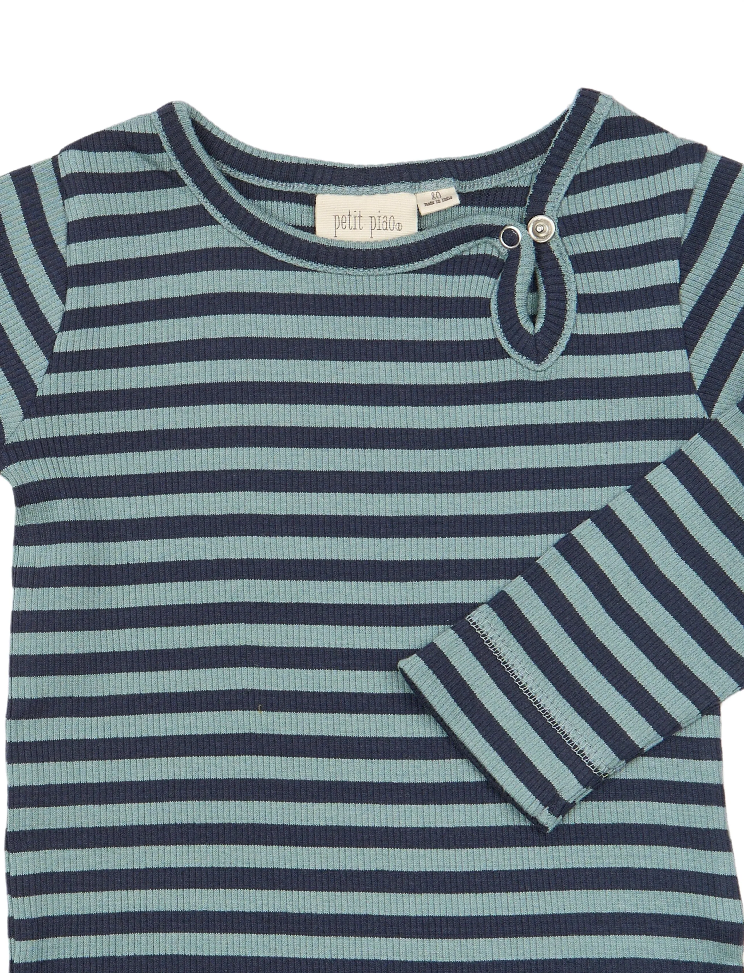 Petit Piao - PPAir L_S Body - långärmade bodies - lead striped - 2