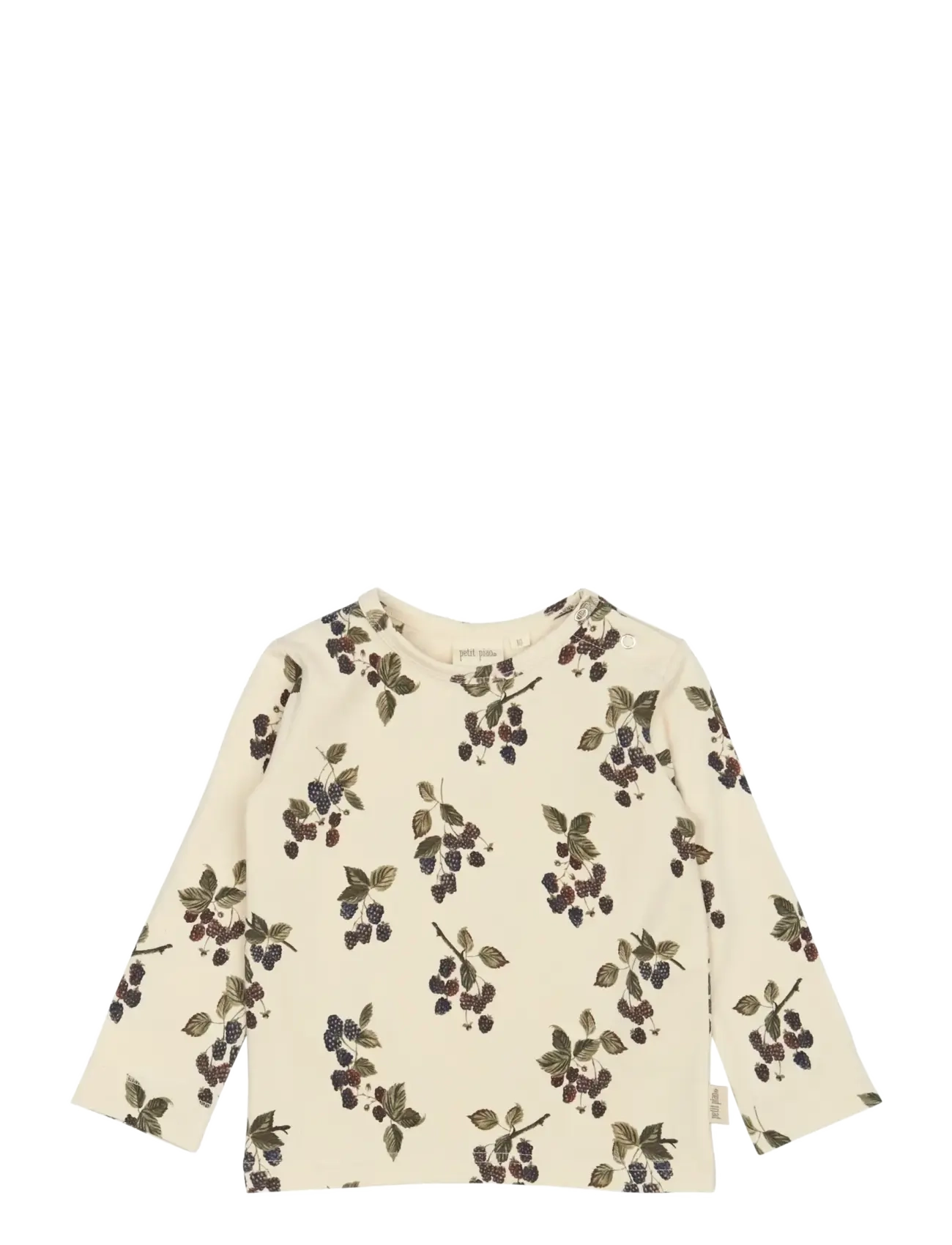Petit Piao T-shirt L/S Printed - Tøj - BLACKBERRY / cream