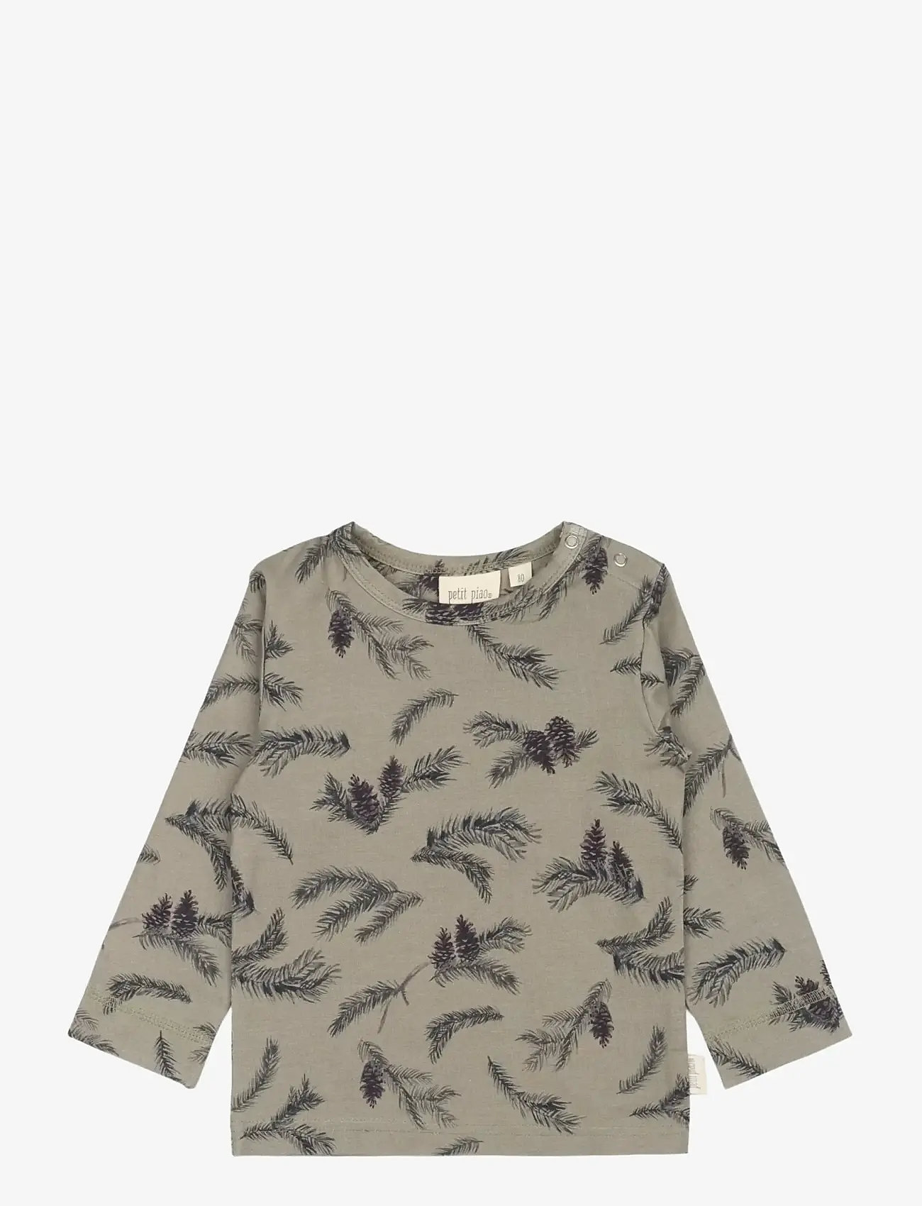 Petit Piao - T-shirt L/S Printed - langærmede t-shirts - pine - 0