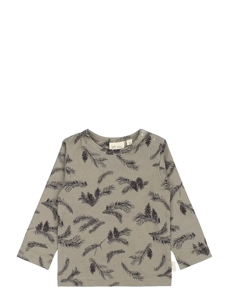 Petit Piao - T-shirt L/S Printed - langærmede t-shirts - pine - 0