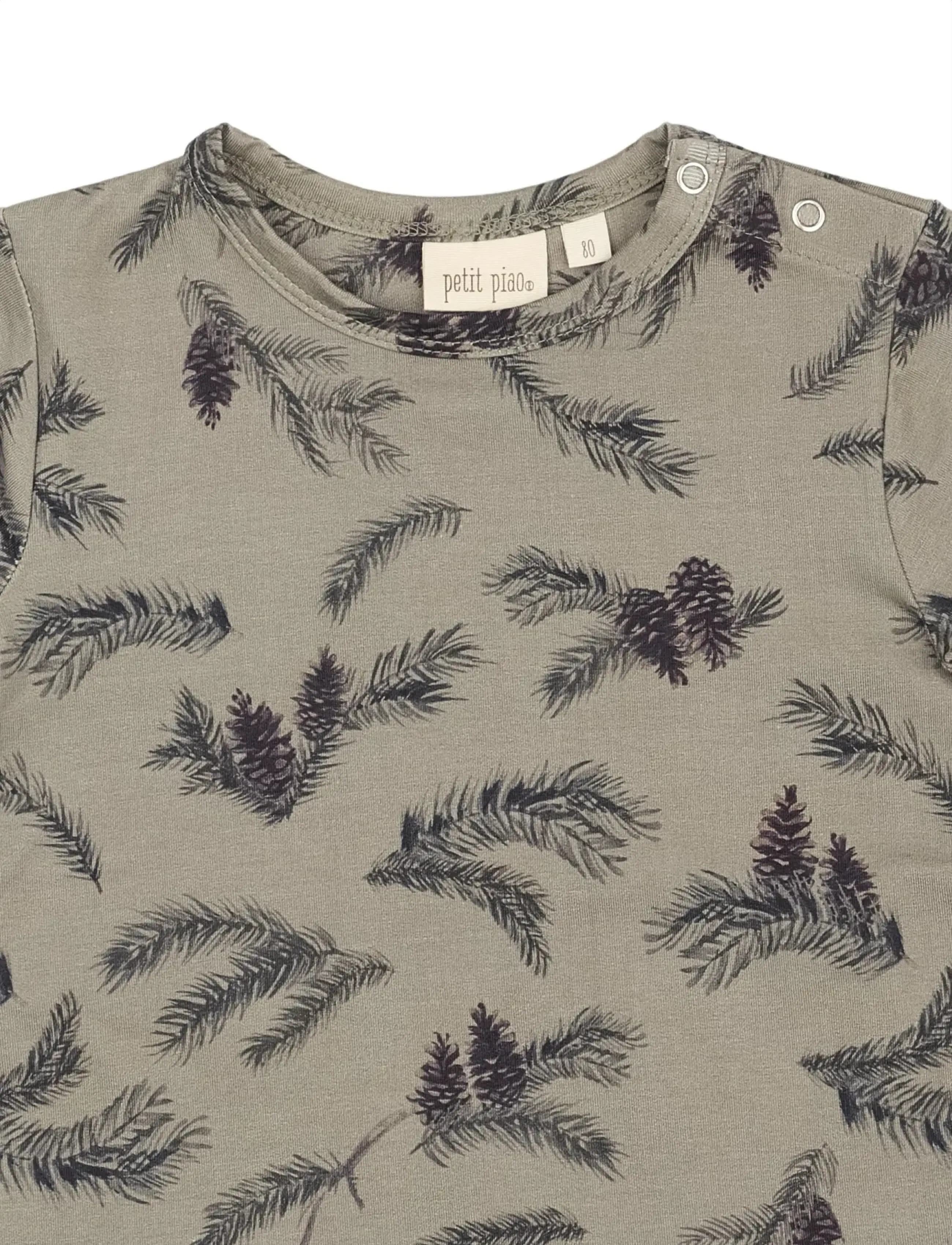 Petit Piao - T-shirt L/S Printed - long-sleeved t-shirts - pine - 2