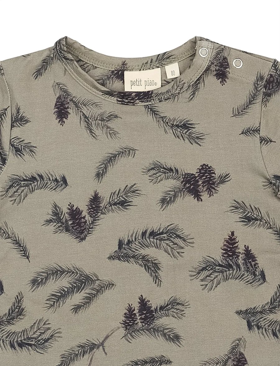 Petit Piao - T-shirt L/S Printed - långärmade t-shirts - pine - 2