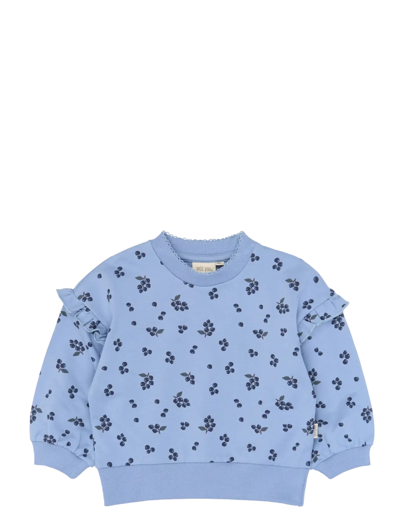 Petit Piao PPGween Sweatshirt - Tops - STONEWASH BLUEBERRY AOP / blue