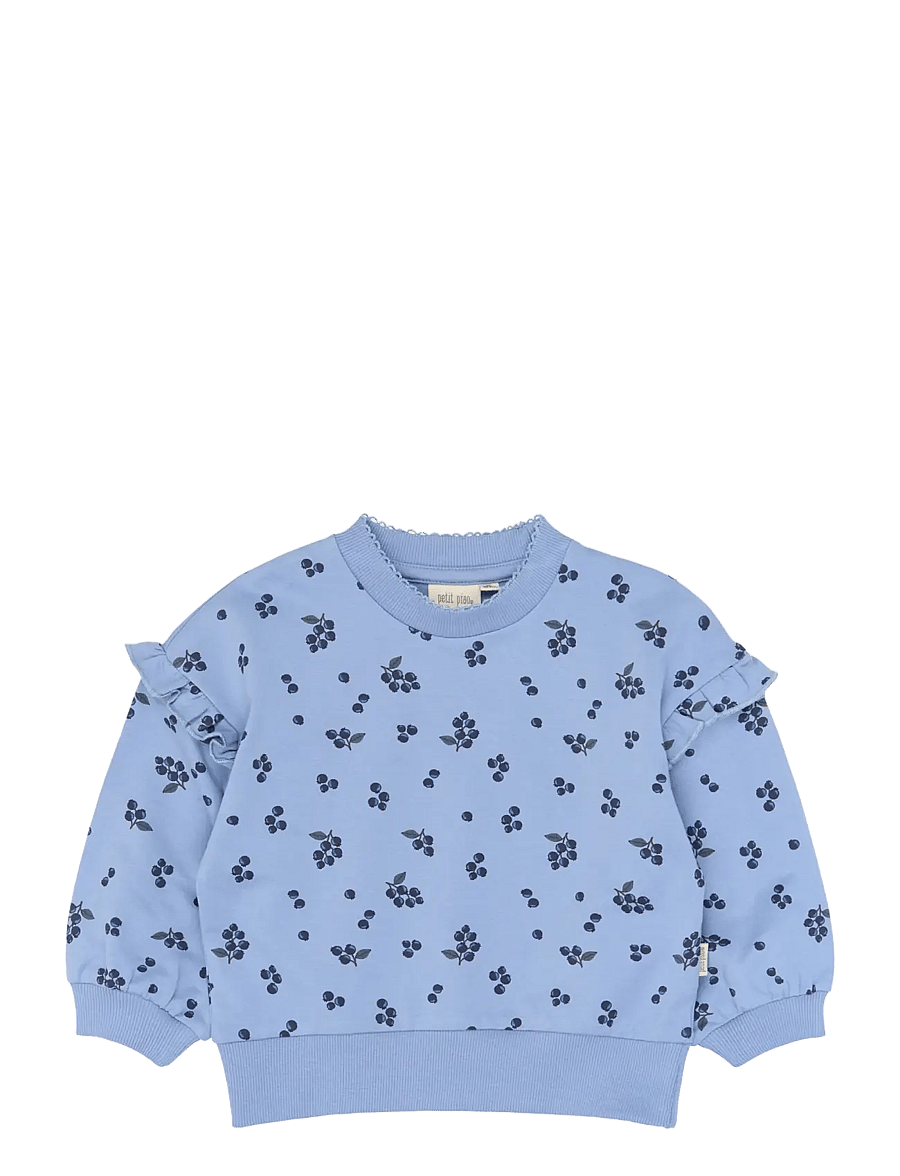 Petit Piao - PPGween Sweatshirt - dressipluusid - stonewash blueberry aop - 0