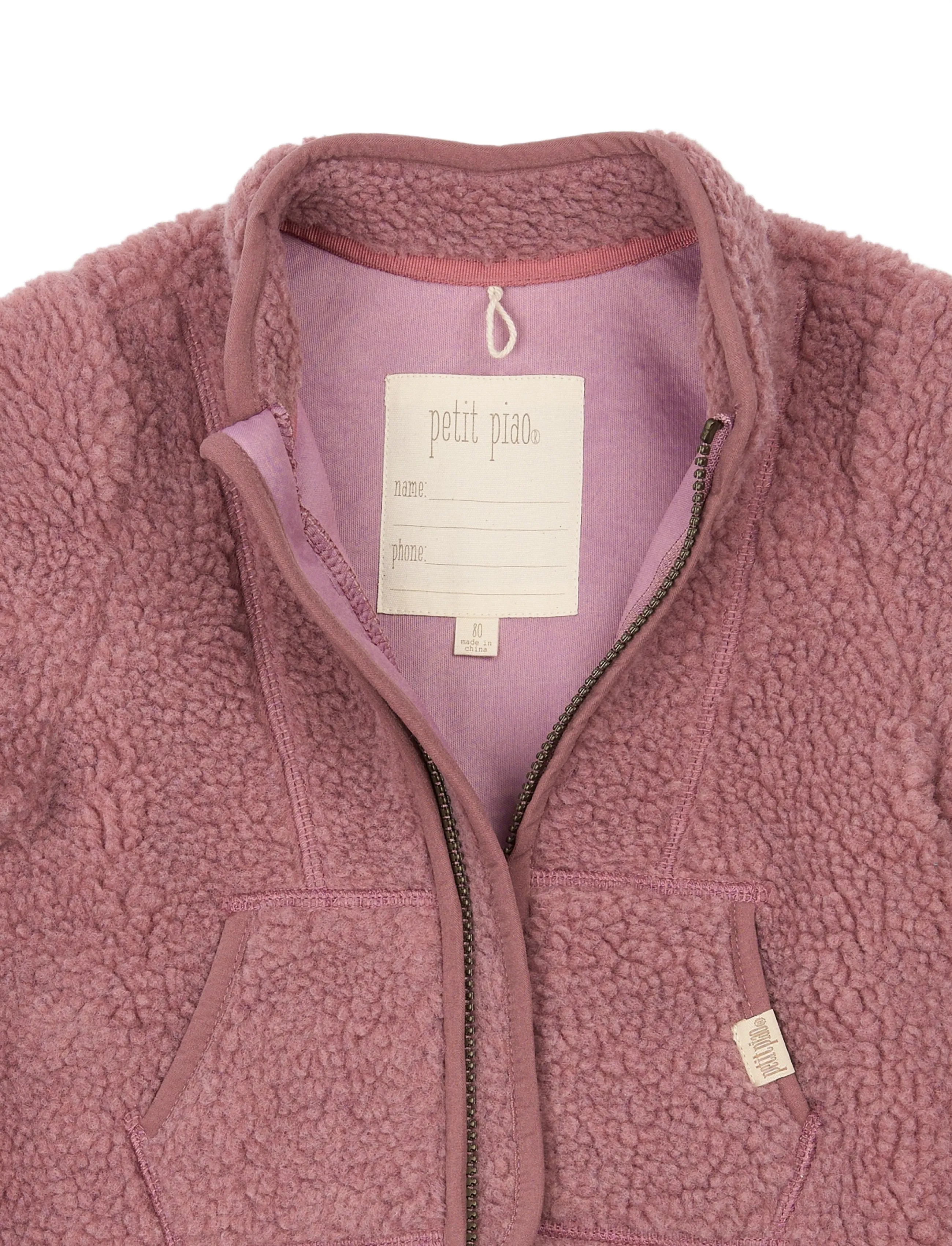 Petit Piao - PPDesino Fleece Jacket - fleecejacken - nostalgic rose - 2