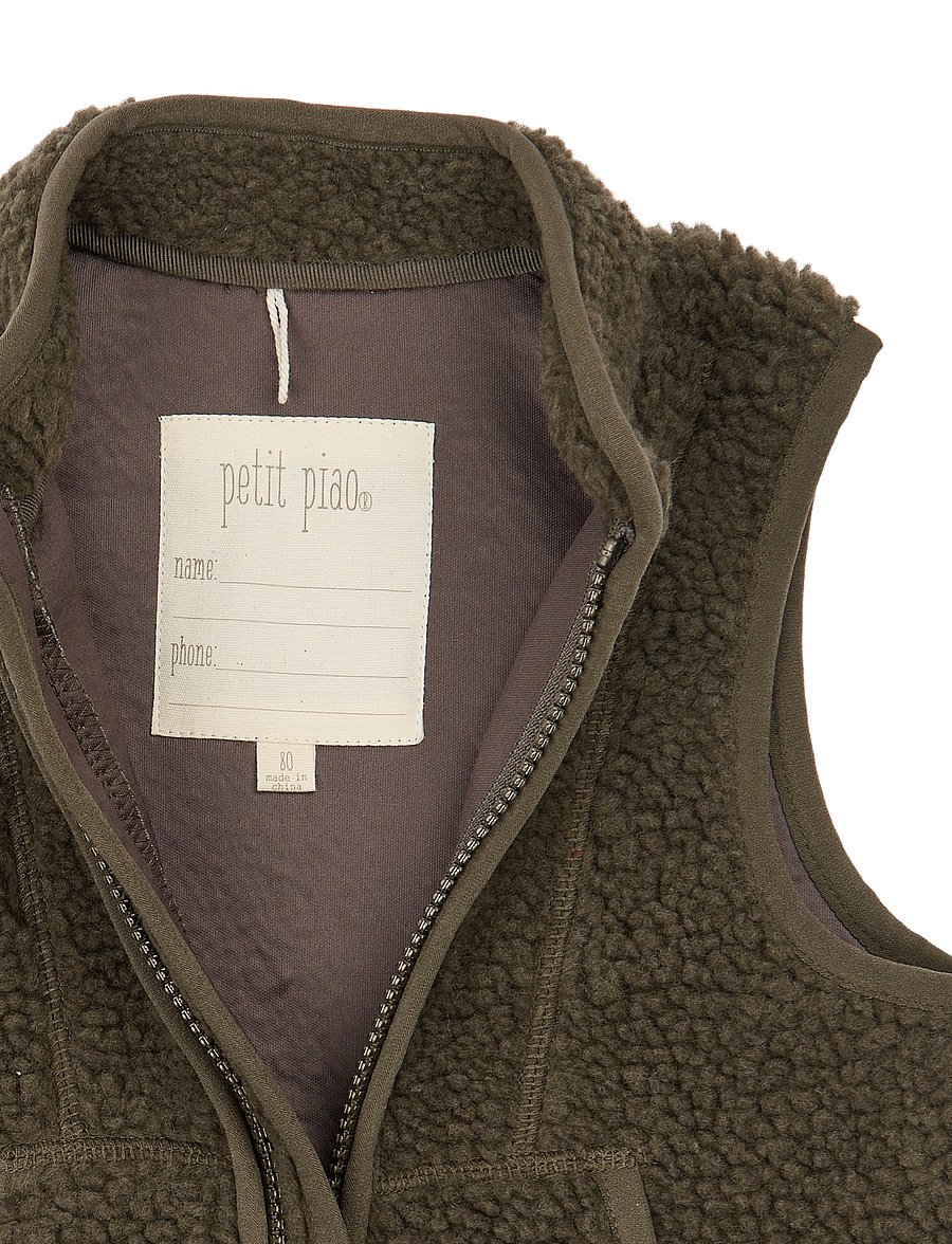 Petit Piao - PPDesino Fleece Waistcoat - einkaufen nach alter von - major brown - 3