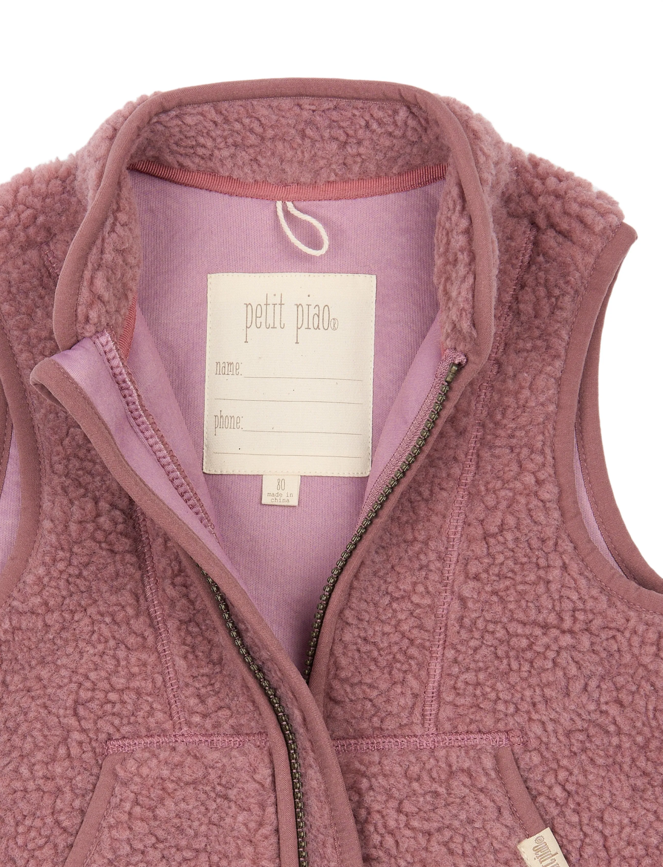 Petit Piao - PPDesino Fleece Waistcoat - einkaufen nach alter von - nostalgic rose - 2