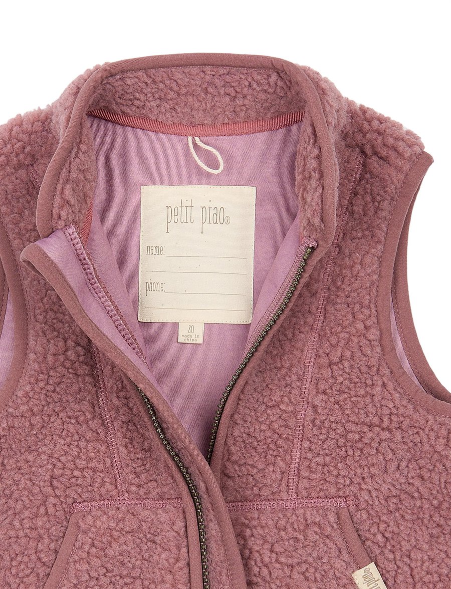 Petit Piao - PPDesino Fleece Waistcoat - einkaufen nach alter von - nostalgic rose - 2