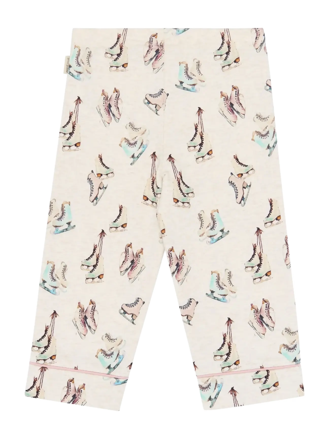 Petit Piao - PPBlizz Girls Pyjamas Set - pyjama-sets - eggnog melange ice skate aop - 2