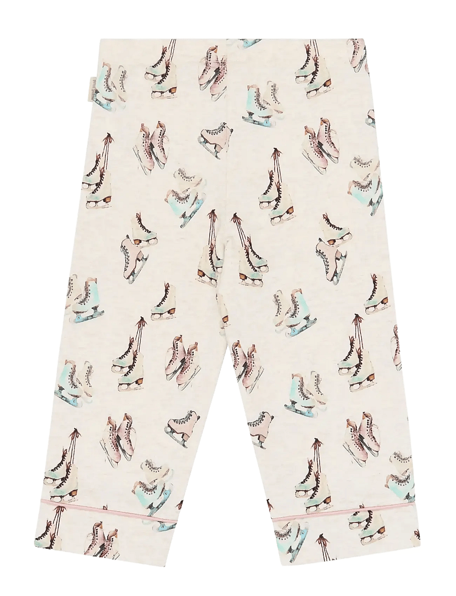 Petit Piao - PPBlizz Girls Pyjamas Set - pyjama-sets - eggnog melange ice skate aop - 2
