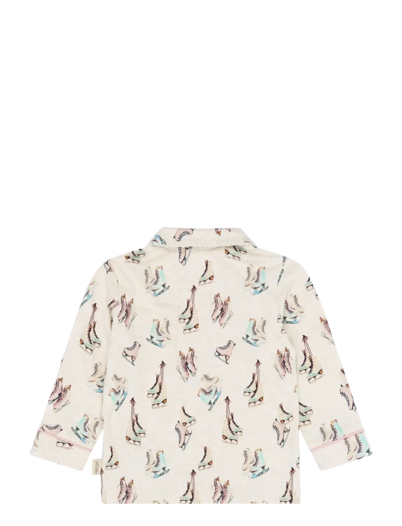 Petit Piao - PPBlizz Girls Pyjamas Set - pyjama-sets - eggnog melange ice skate aop - 3