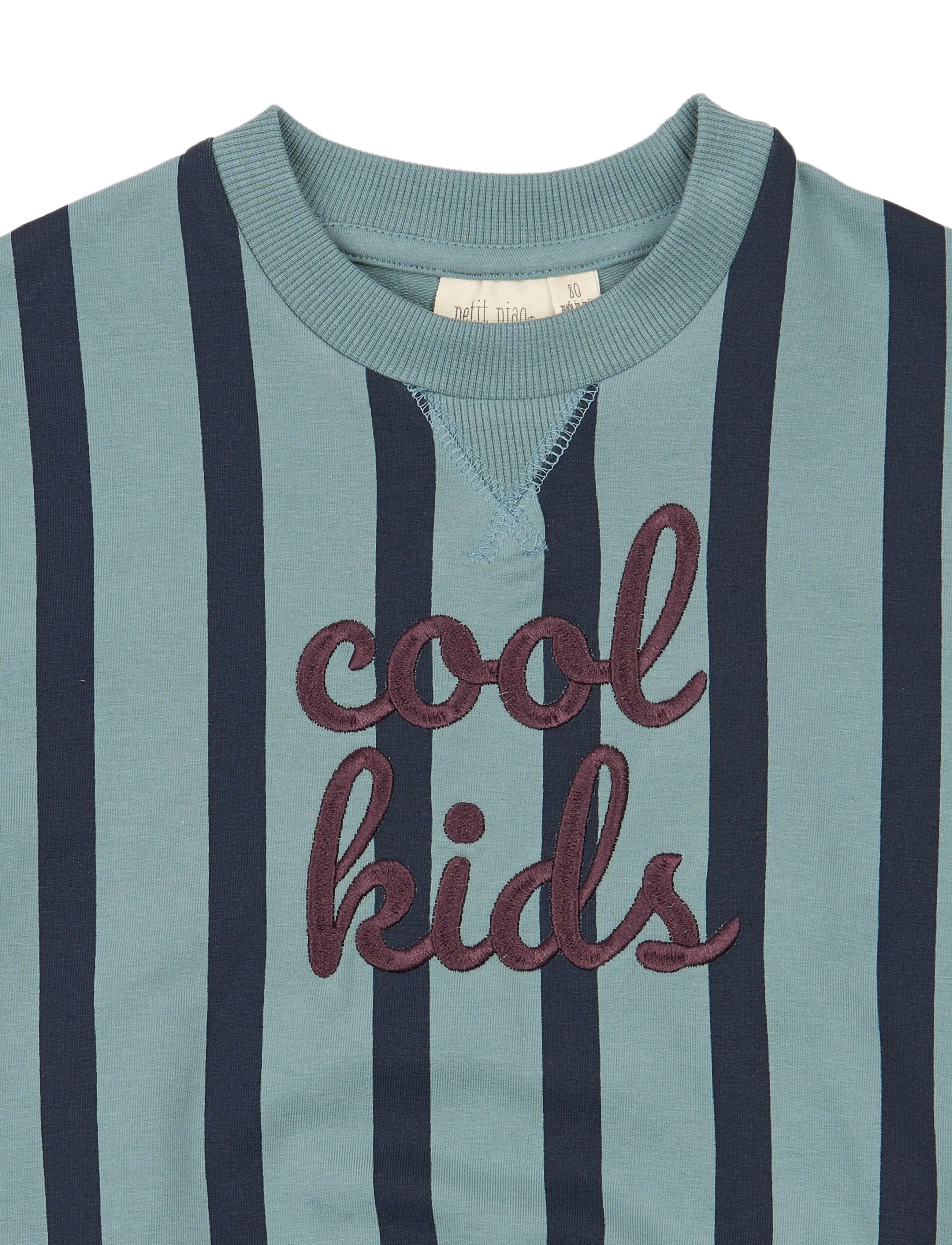 Petit Piao - PPGillian Sweatshirt - sweatshirts - lead striped - 2