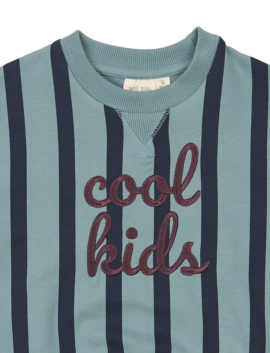 Petit Piao - PPGillian Sweatshirt - sweatshirts - lead striped - 2