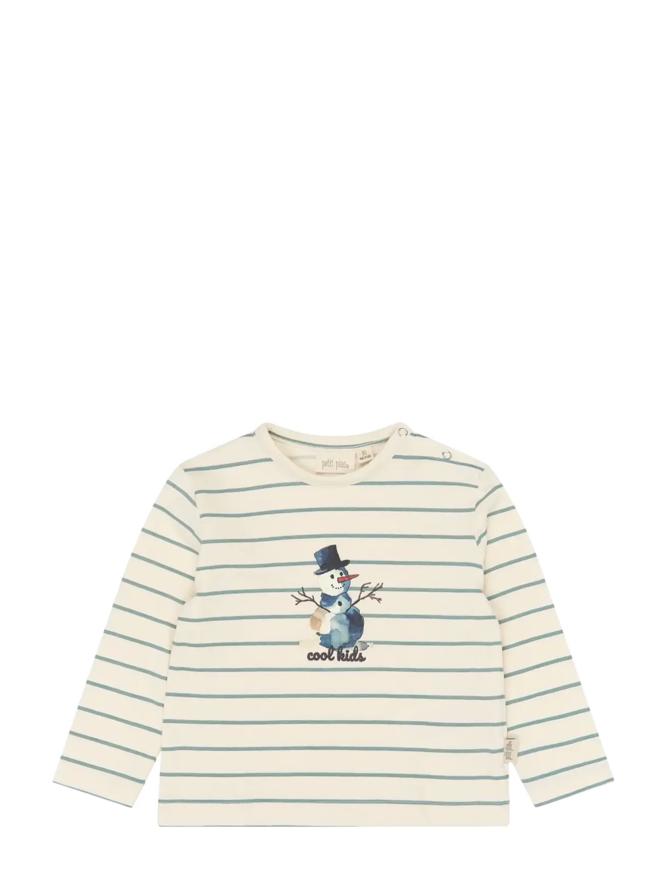 Petit Piao PPGib OS L_S Tee - Petit Piao - EGGNOG STRIPED / cream