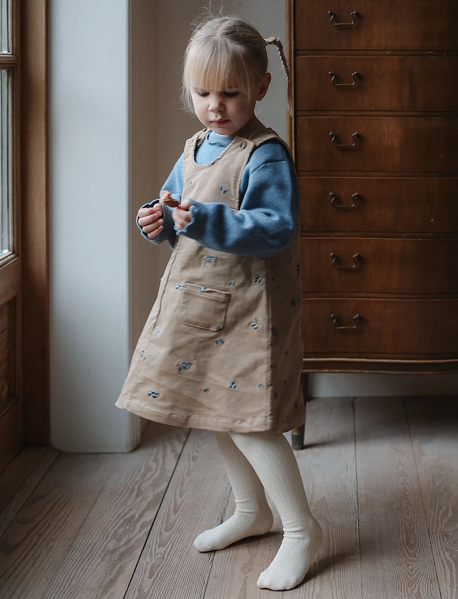 Petit Piao - PPGigi Cord Overalls Dress - varrukateta beebikleidid - nomad - 0