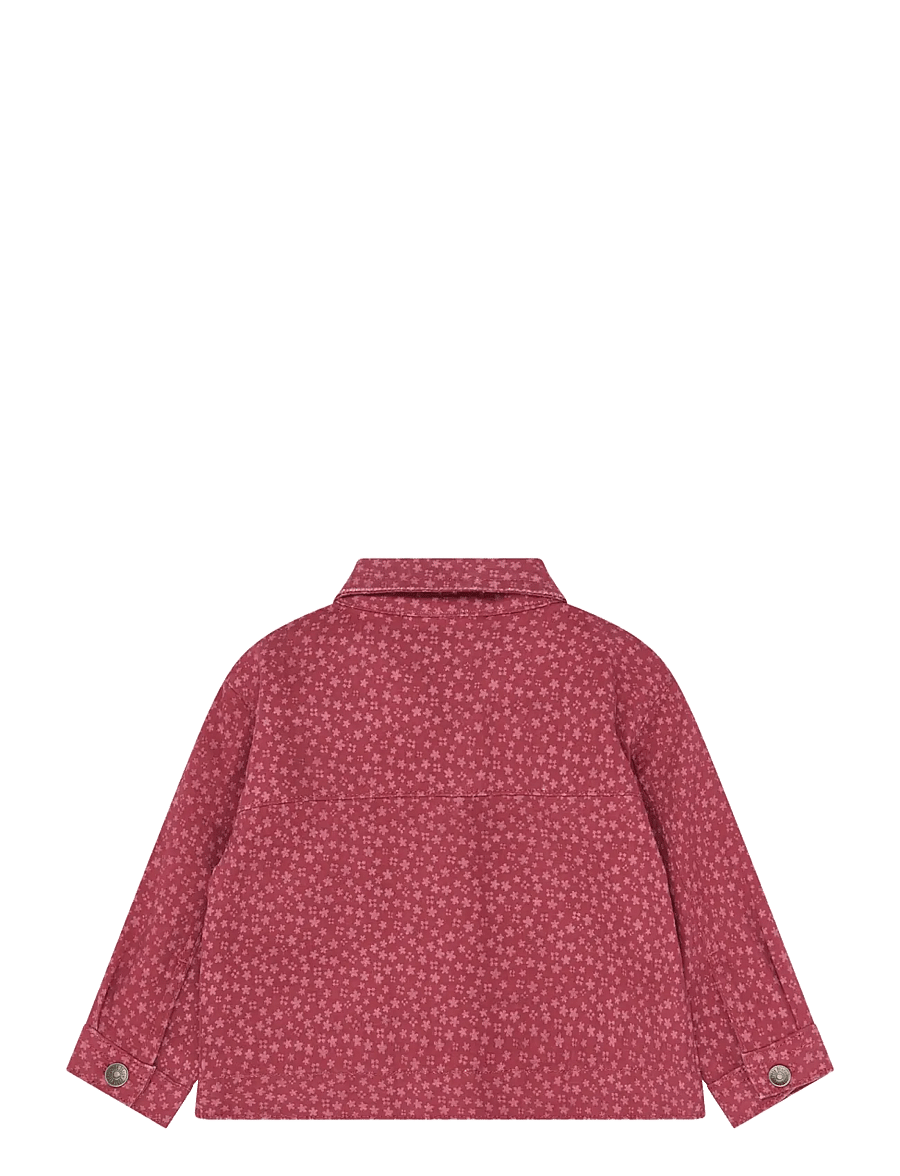Petit Piao - PPGreta Denim Jacket - deep claret flower aop - 1