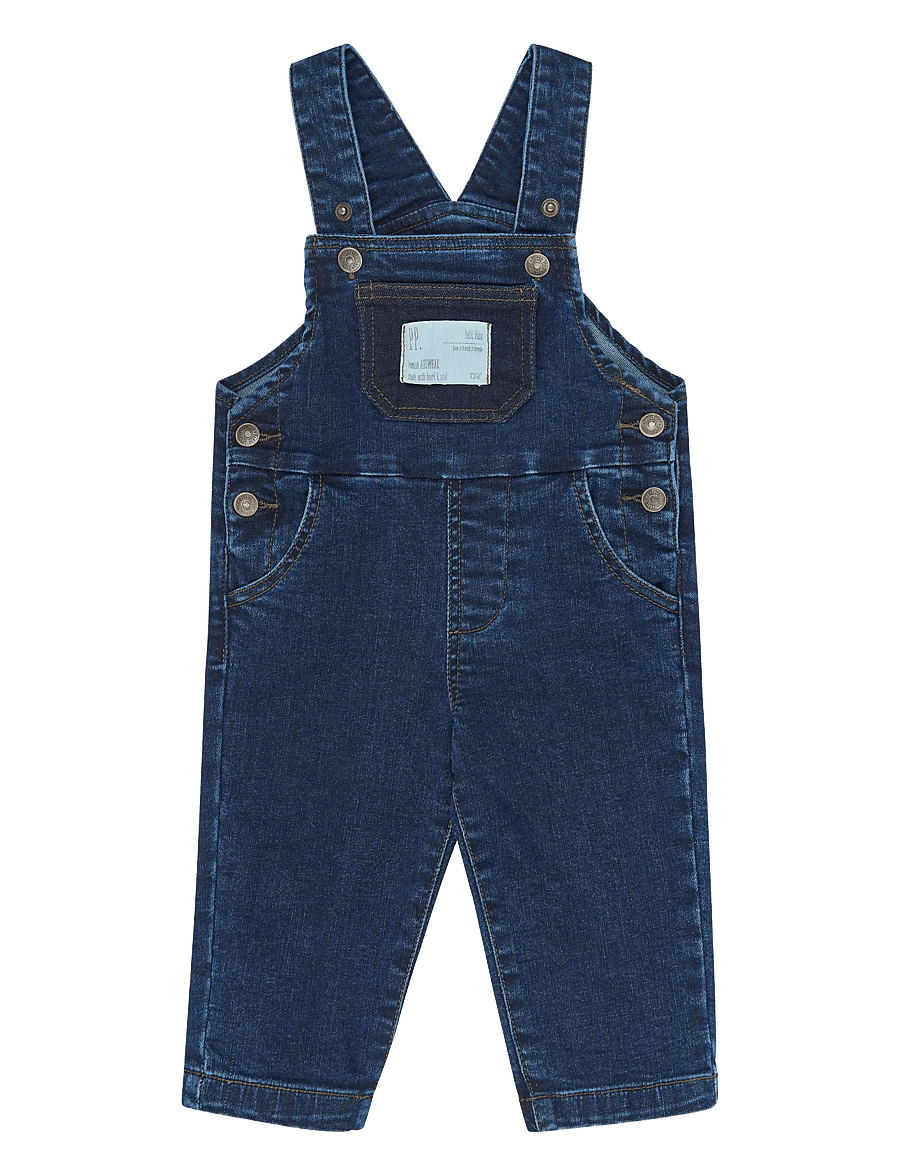 Petit Piao - PPGelm Denim Overalls - kombinesoonid - blue denim - 0