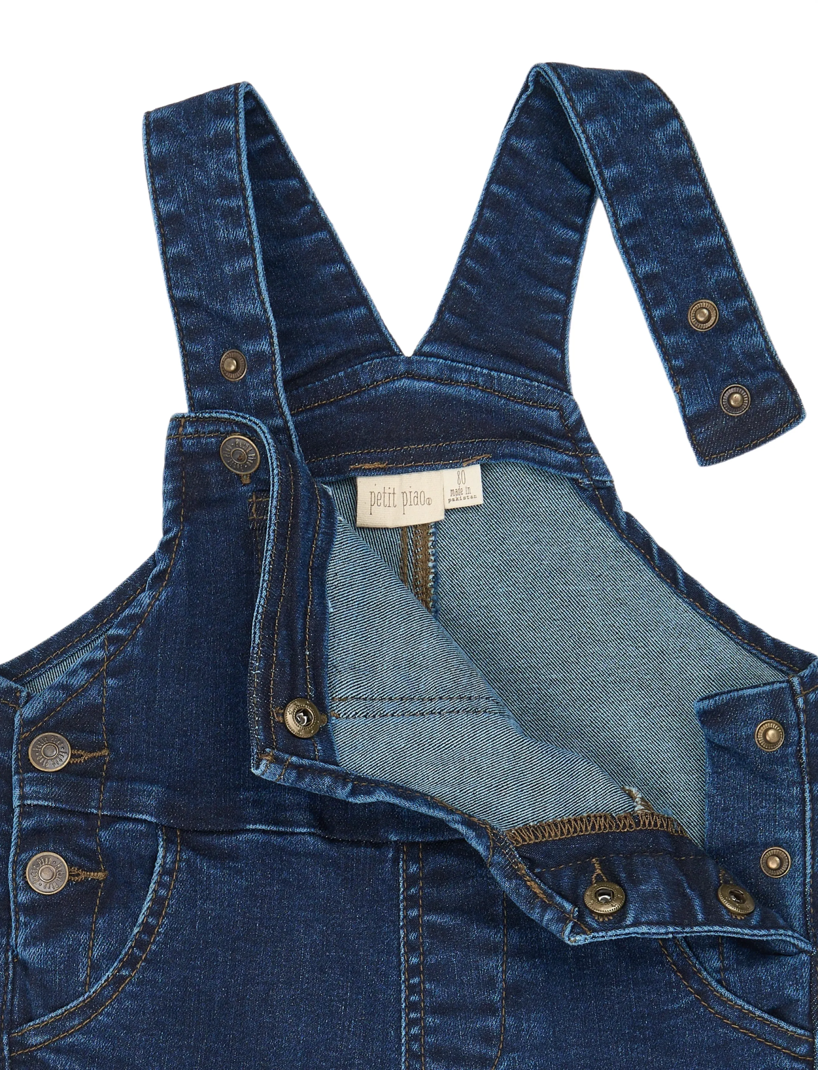 Petit Piao - PPGelm Denim Overalls - kombinesoonid - blue denim - 2