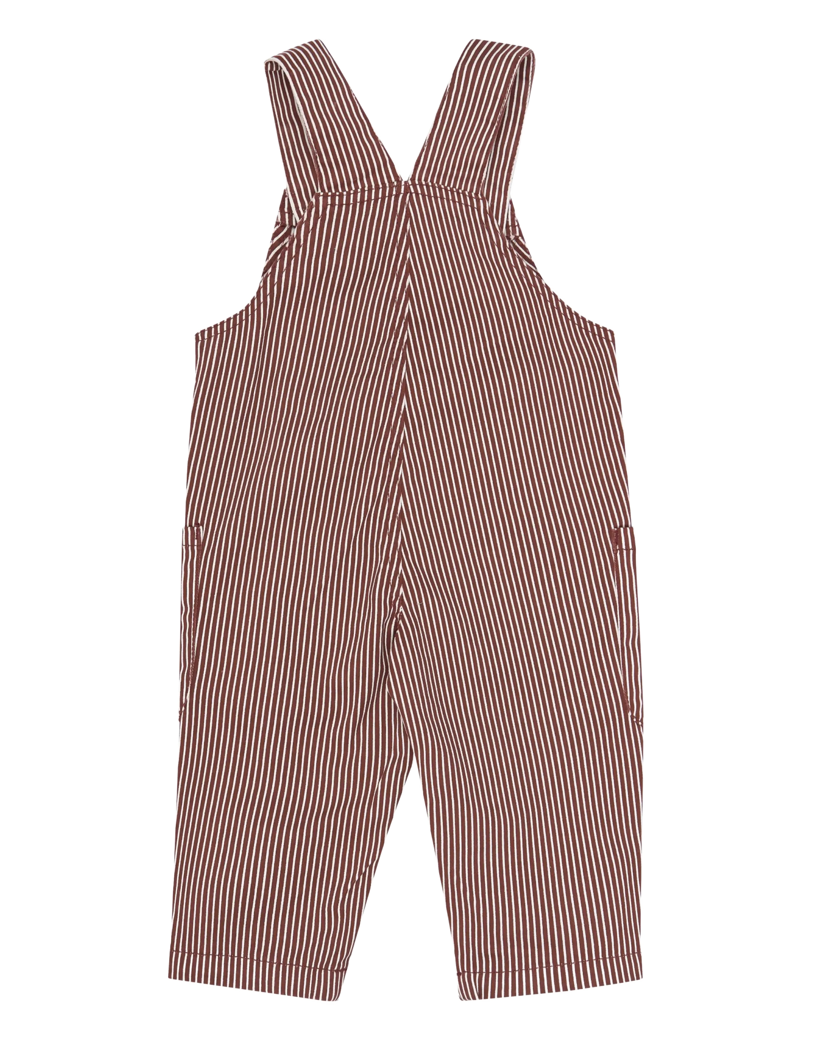 Petit Piao - PPGlory Denim Overalls - syrah striped - 1