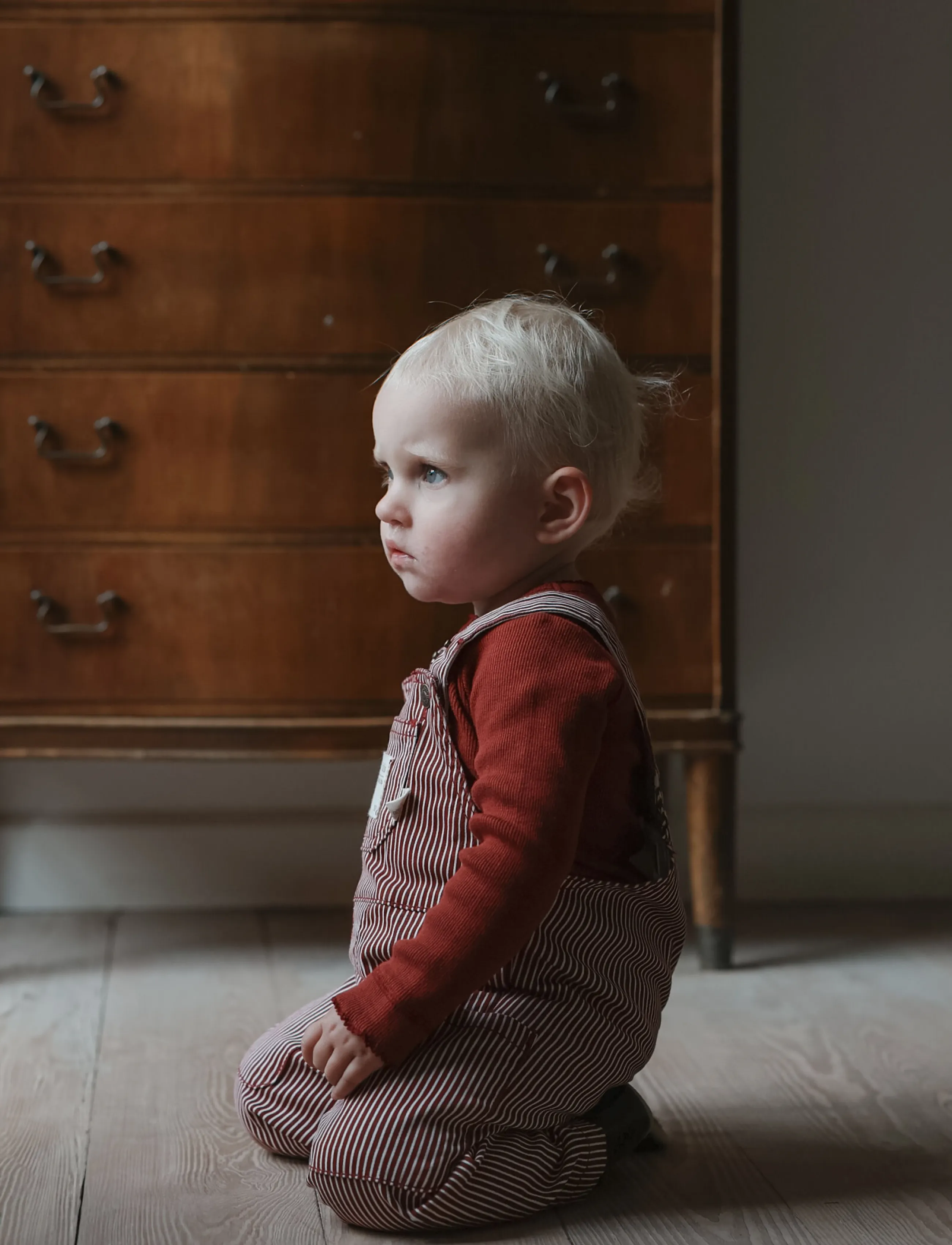 Petit Piao - PPGlory Denim Overalls - buksedragter - syrah striped - 4