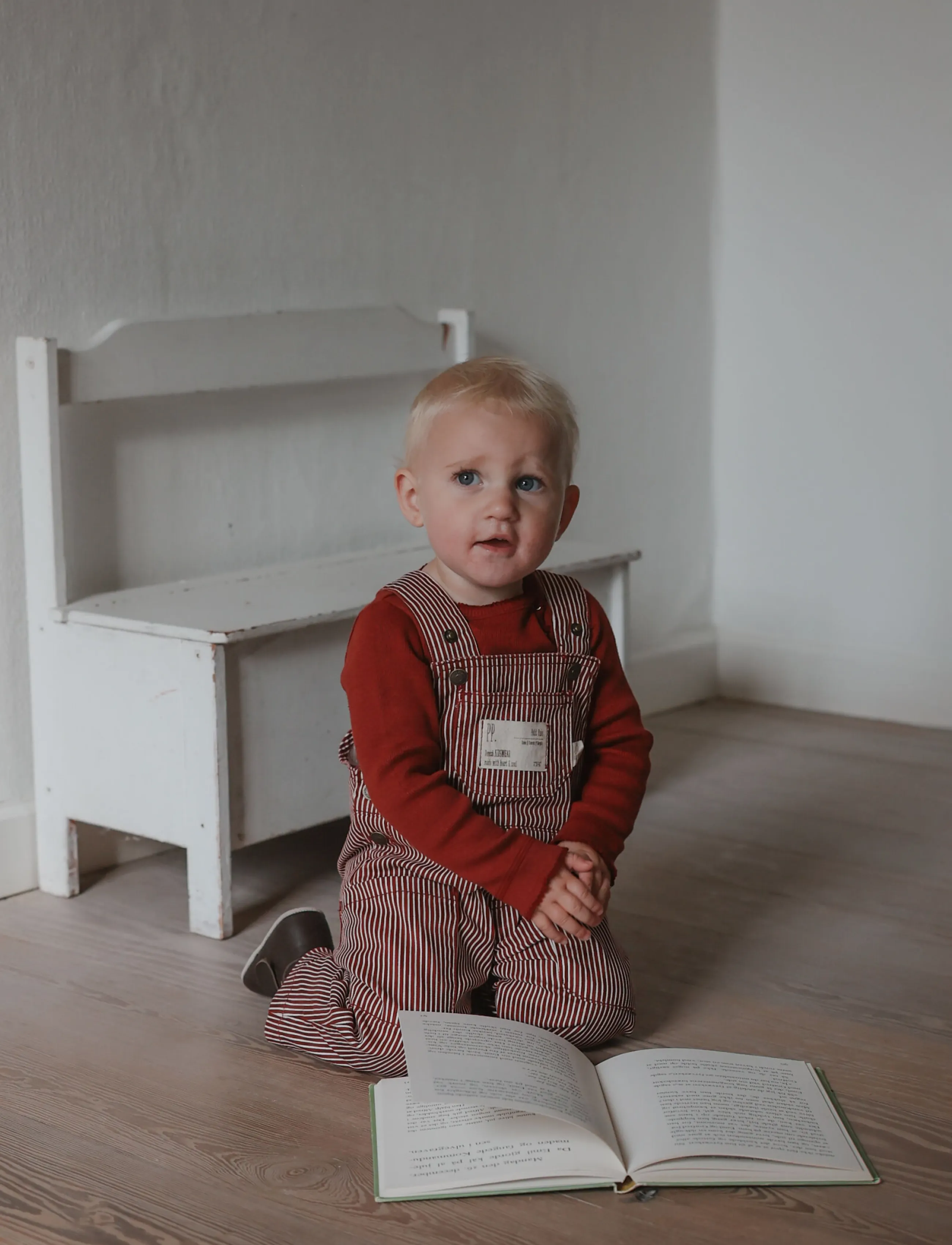 Petit Piao - PPGlory Denim Overalls - buksedragter - syrah striped - 5