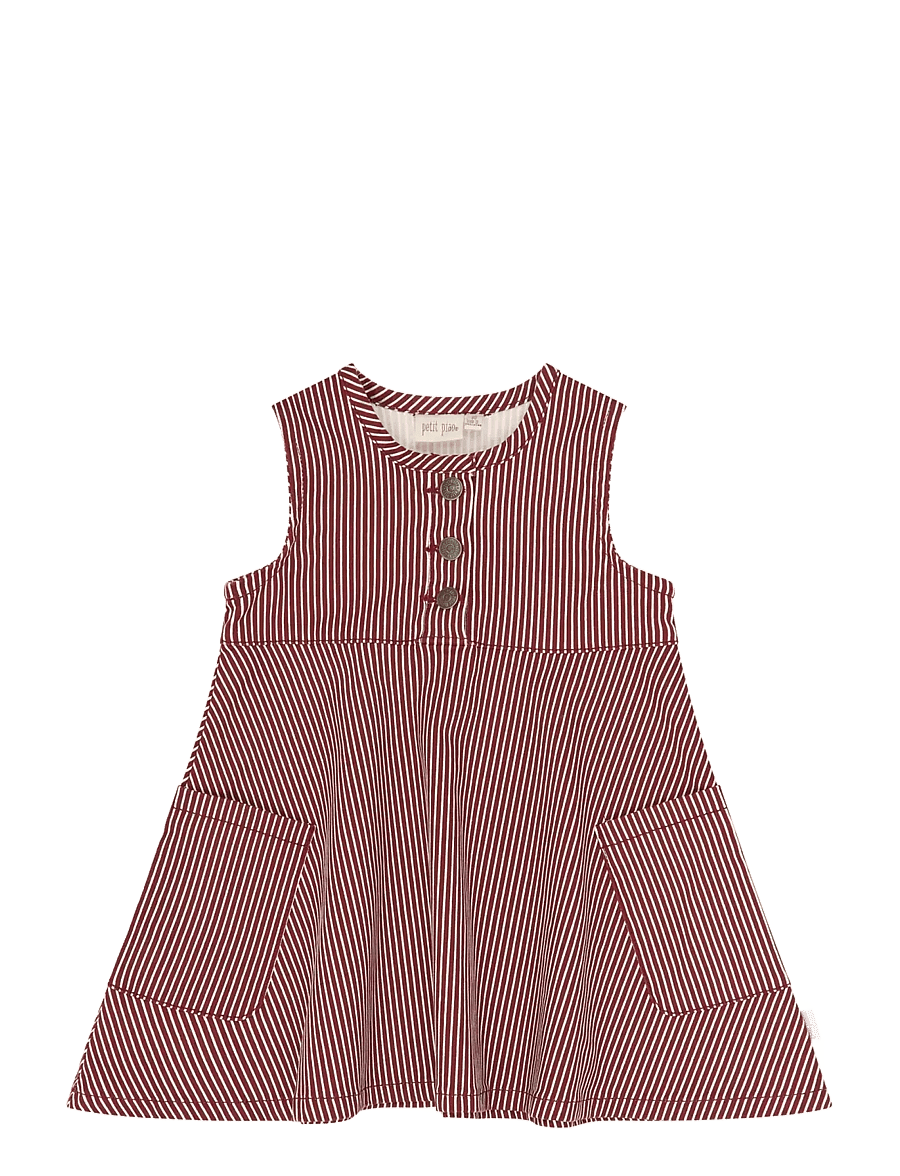 Petit Piao - PPGlory Denim S_L Dress - syrah striped - 0