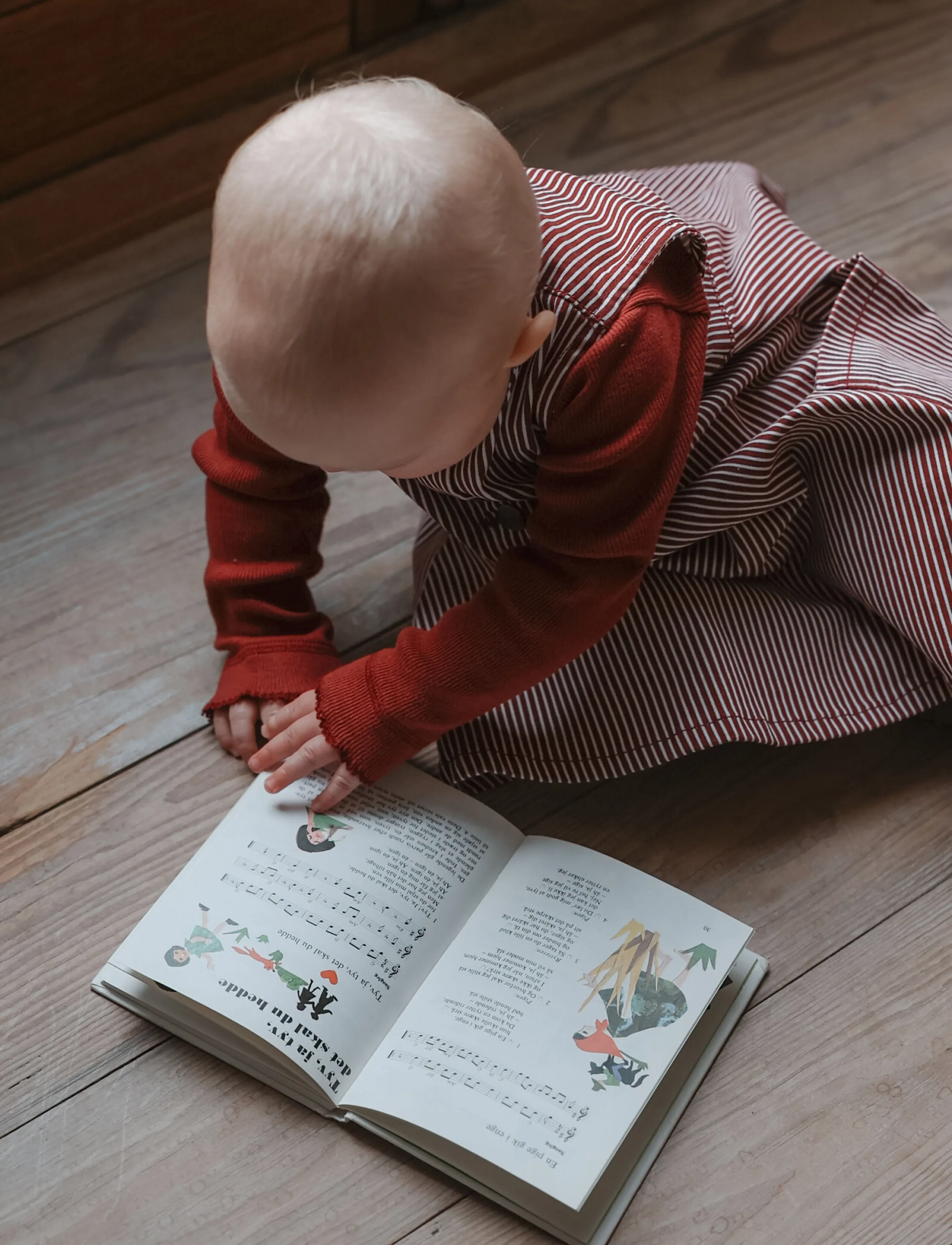 Petit Piao - PPGlory Denim S_L Dress - Ærmeløse babykjoler - syrah striped - 3