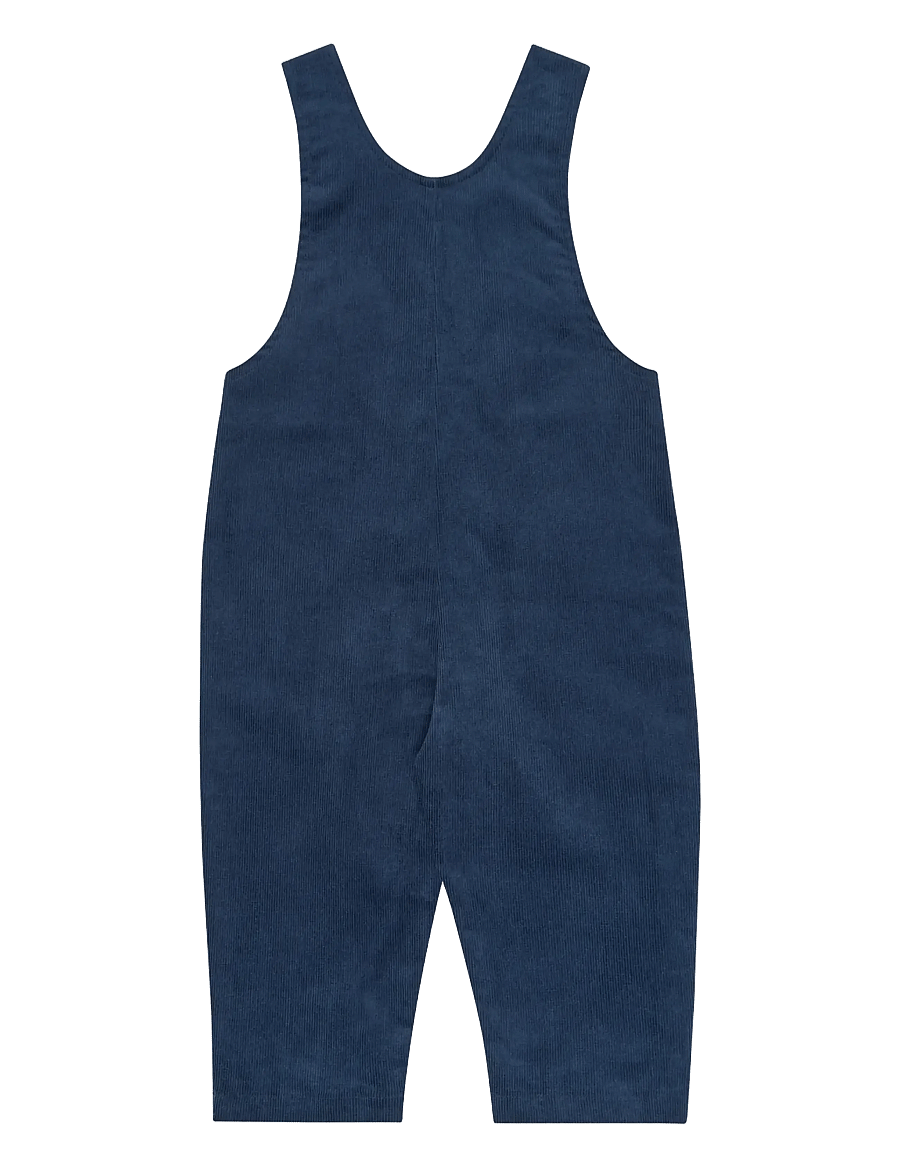 Petit Piao - PPGibson Cord Overalls - jumpsuits - dark denim striped - 1