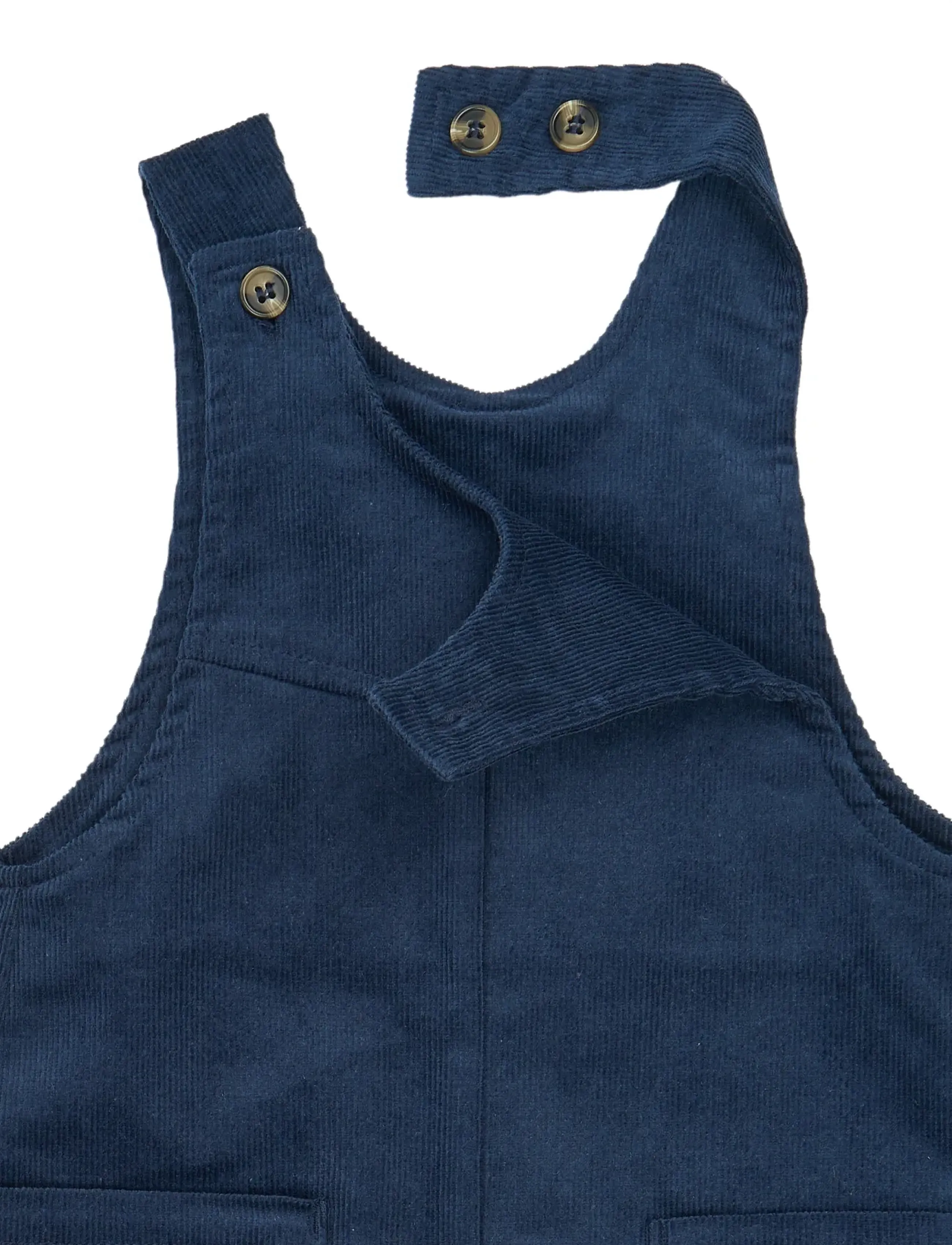 Petit Piao - PPGibson Cord Overalls - jumpsuits - dark denim striped - 2