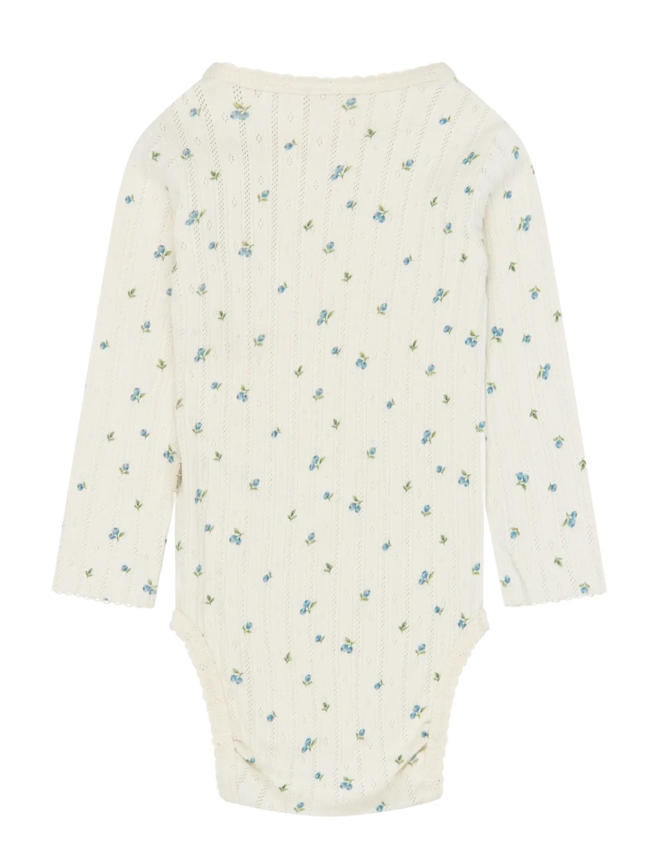 Petit Piao - PPGracie L_S Pointelle Body - långärmade bodies - eggnog blueberry aop - 1
