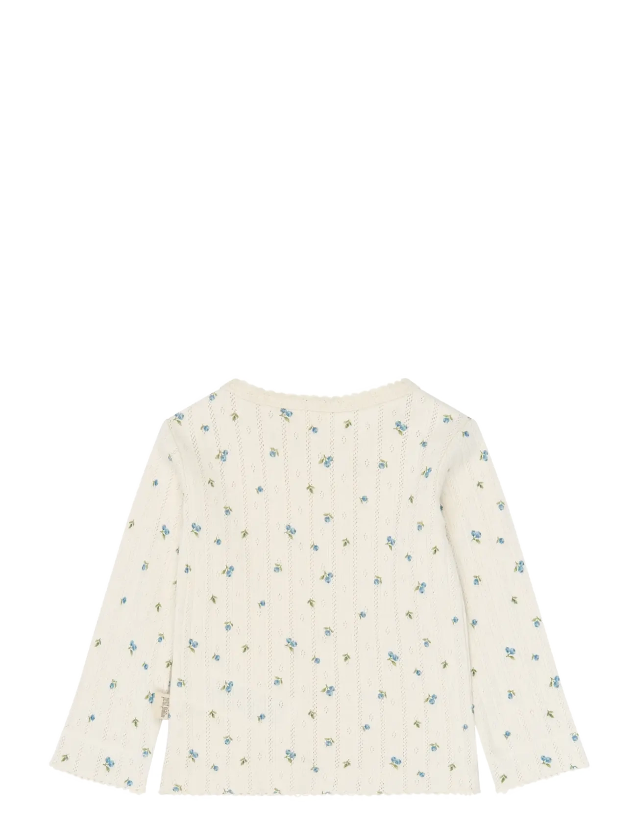 Petit Piao - PPGracie L_S Pointelle Tee - langärmelig - eggnog blueberry aop - 1