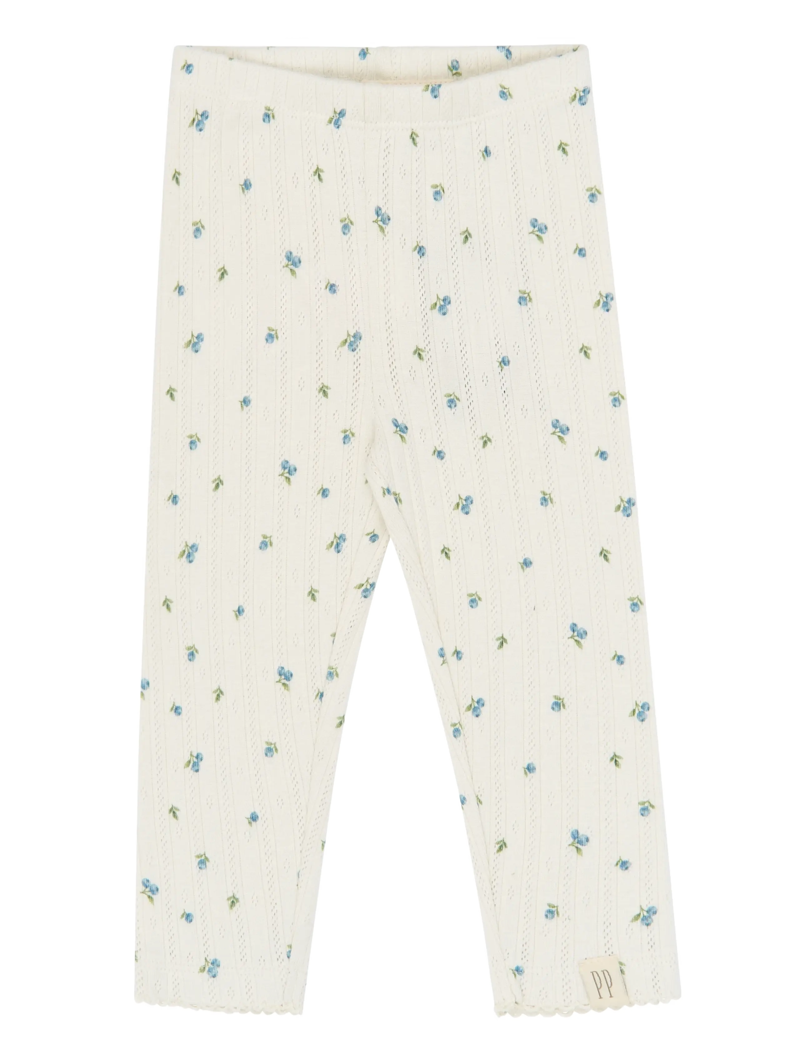 Petit Piao - PPGracie Pointelle Leggings - retuusid - eggnog blueberry aop - 1