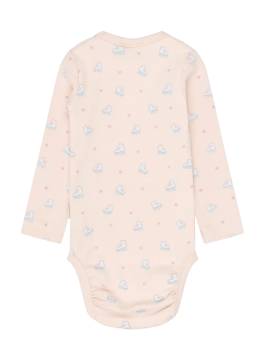 Petit Piao - PPGrace L_S Pointelle Body - mauve chalk ice skate aop - 1