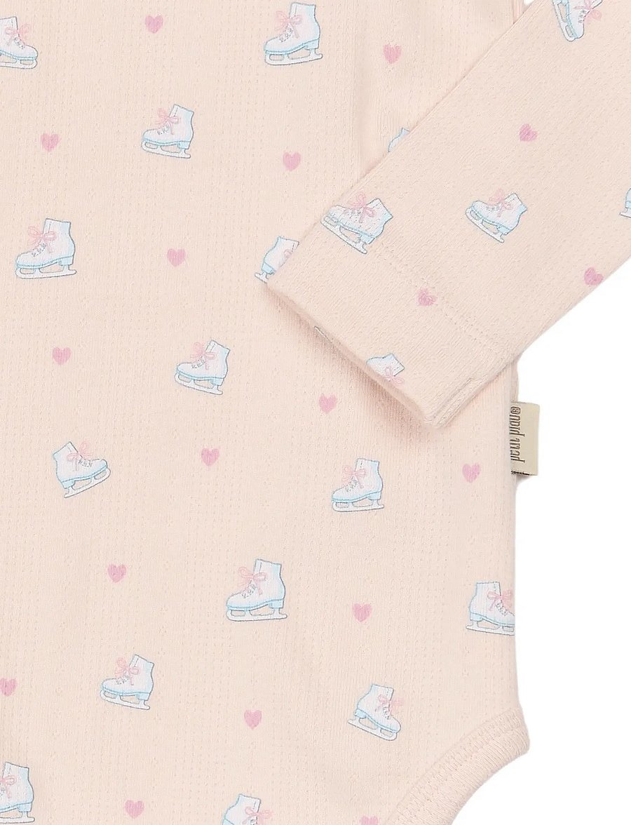 Petit Piao - PPGrace L_S Pointelle Body - mauve chalk ice skate aop - 2