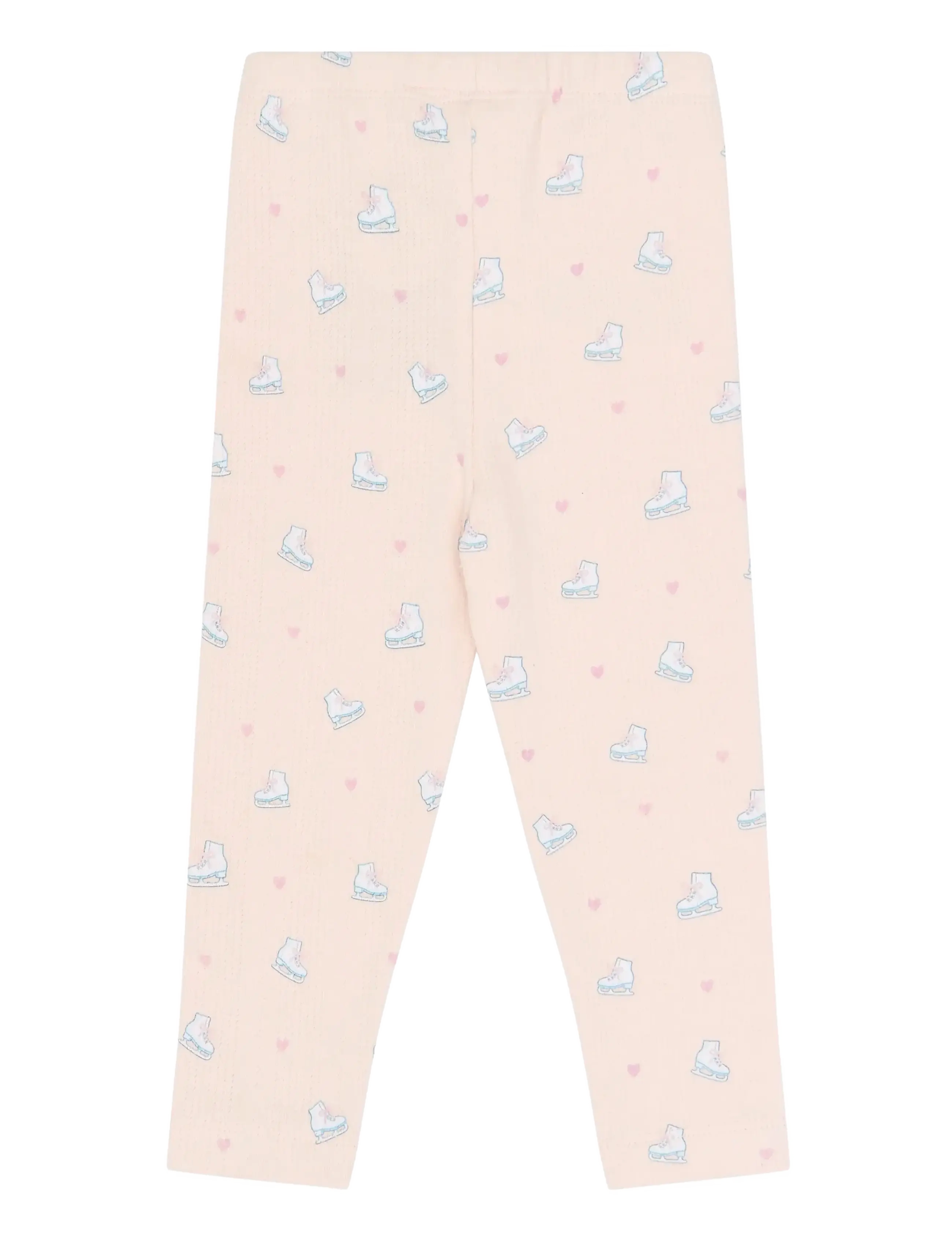 Petit Piao - PPGrace Pointelle Leggings - leggings - mauve chalk ice skate aop - 1