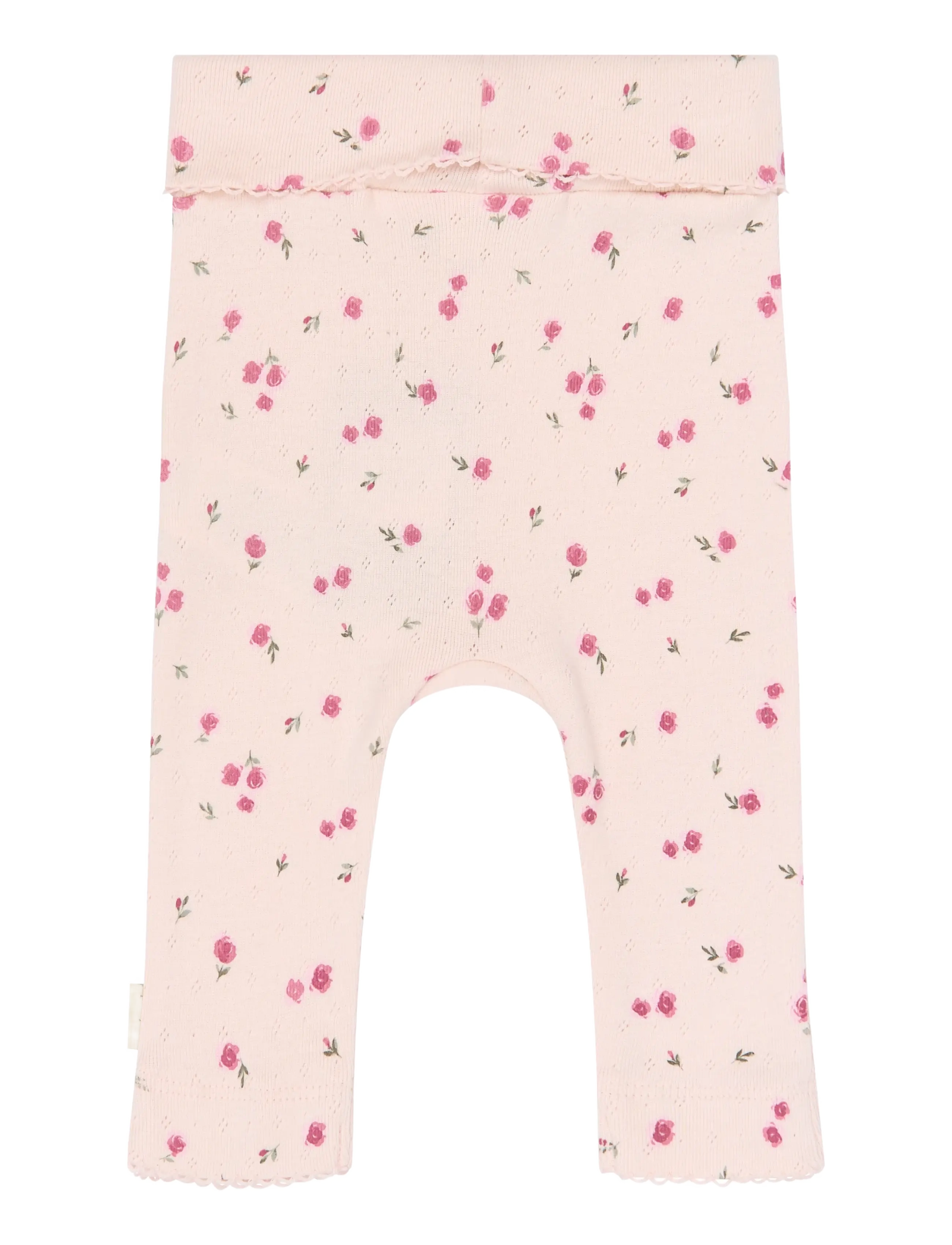 Petit Piao - PPDio High Waist Leggings Pointelle - leggings - mauve chalk rosehip aop - 1