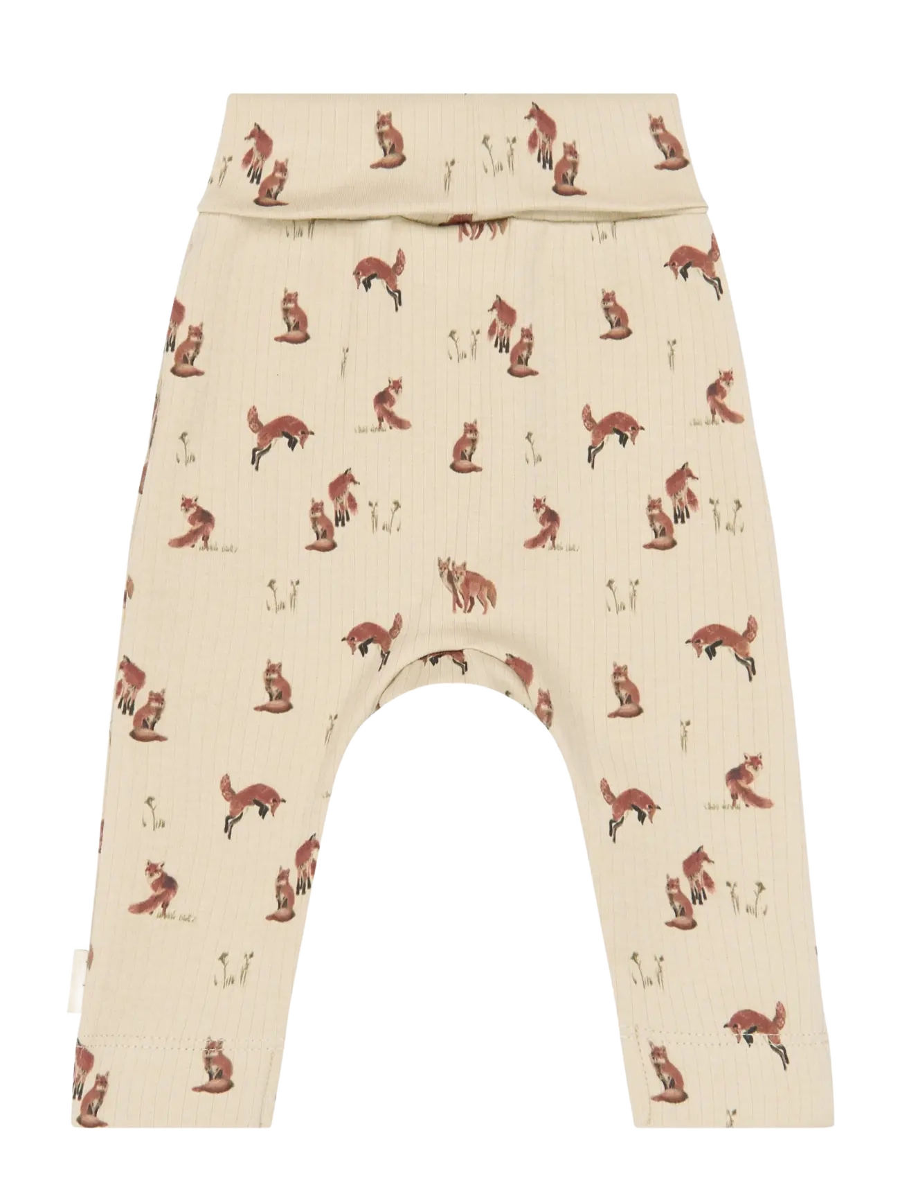 Petit Piao - PPDinn High Waist Leggings Pointell - retuusid - cement fox aop - 1