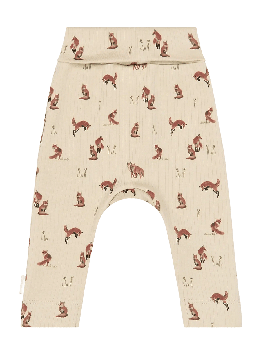 Petit Piao - PPDinn High Waist Leggings Pointell - retuusid - cement fox aop - 1