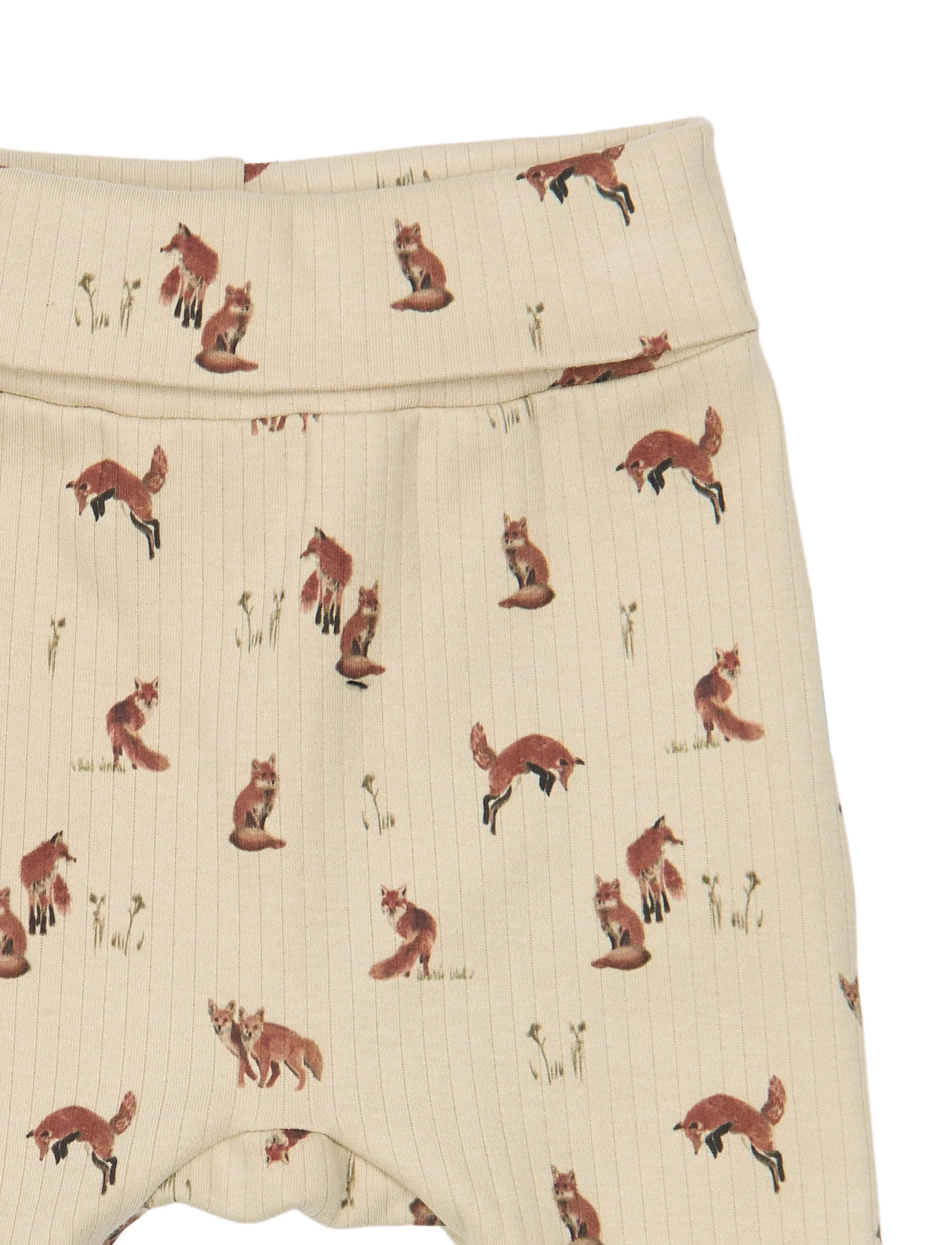 Petit Piao - PPDinn High Waist Leggings Pointell - retuusid - cement fox aop - 2
