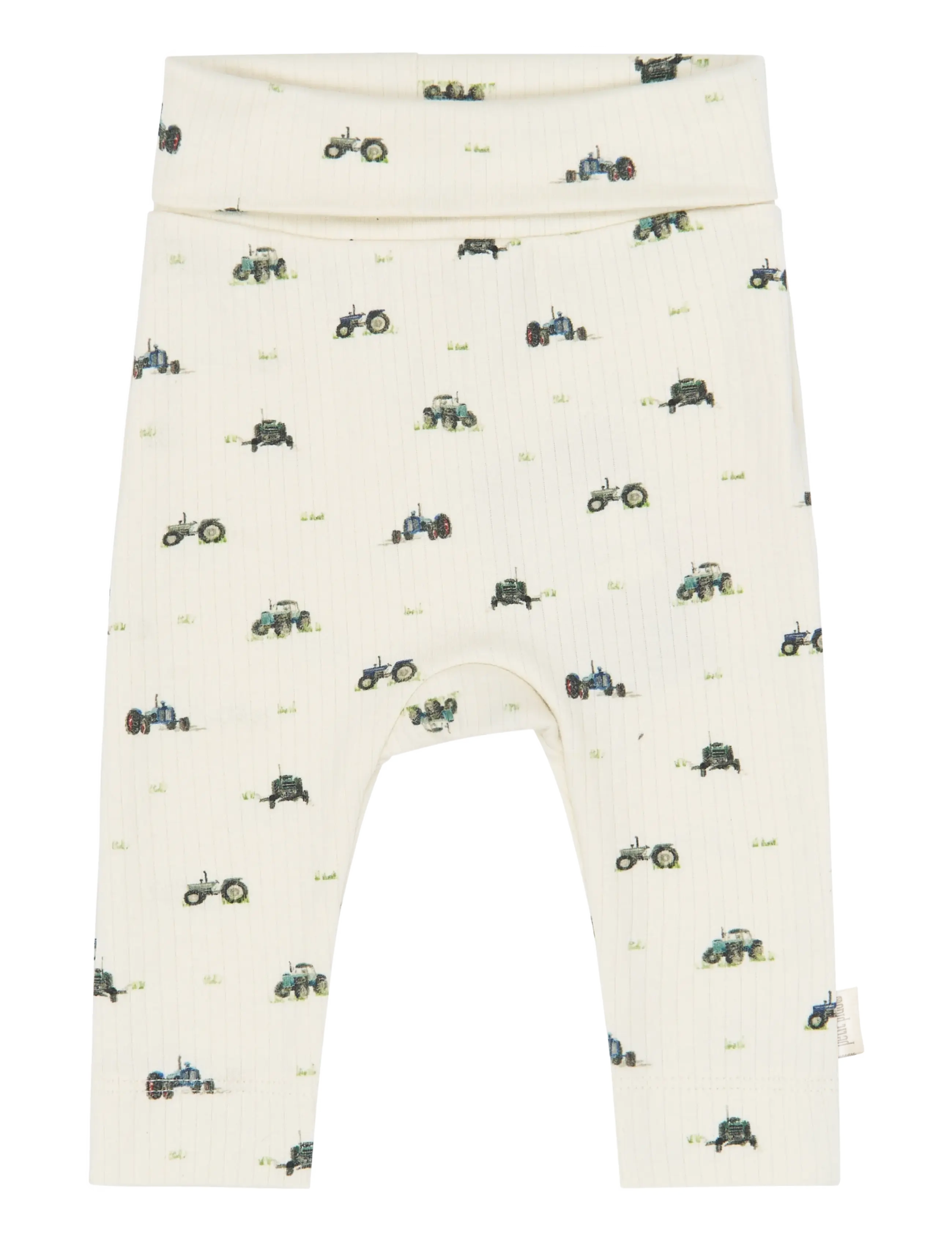 Petit Piao PPDinn High Waist Leggings Pointell - Osta suuruse järgi - EGGNOG TRACTOR AOP / cream